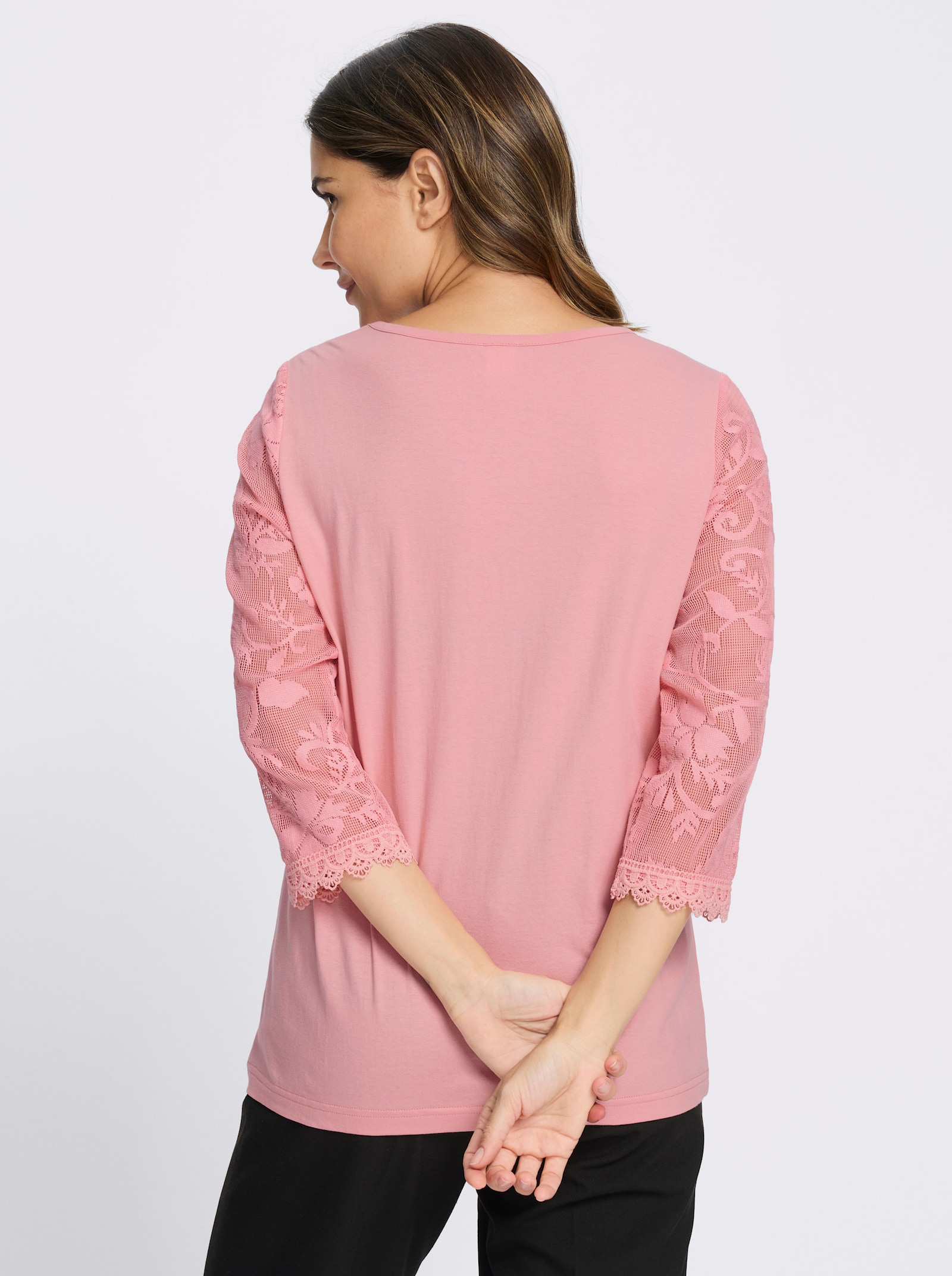 Spitzenshirt - hortensie