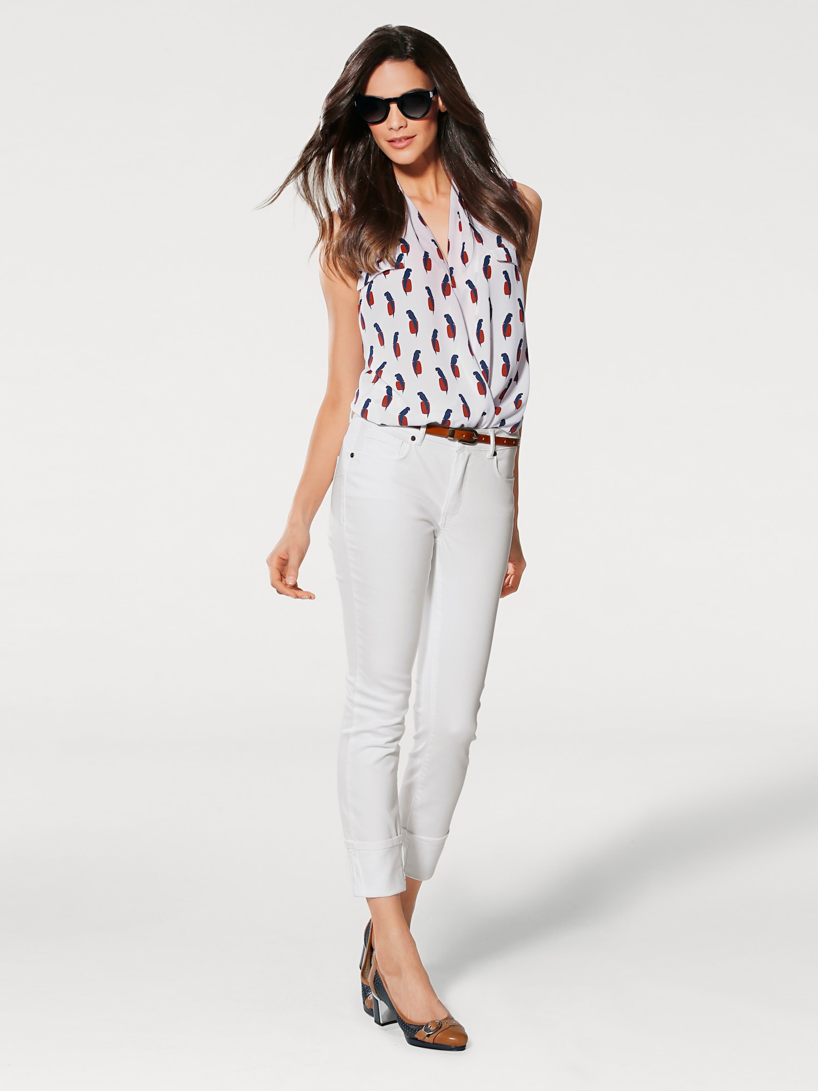 heine 7/8-Jeans in Bauch-weg-Form - weiß