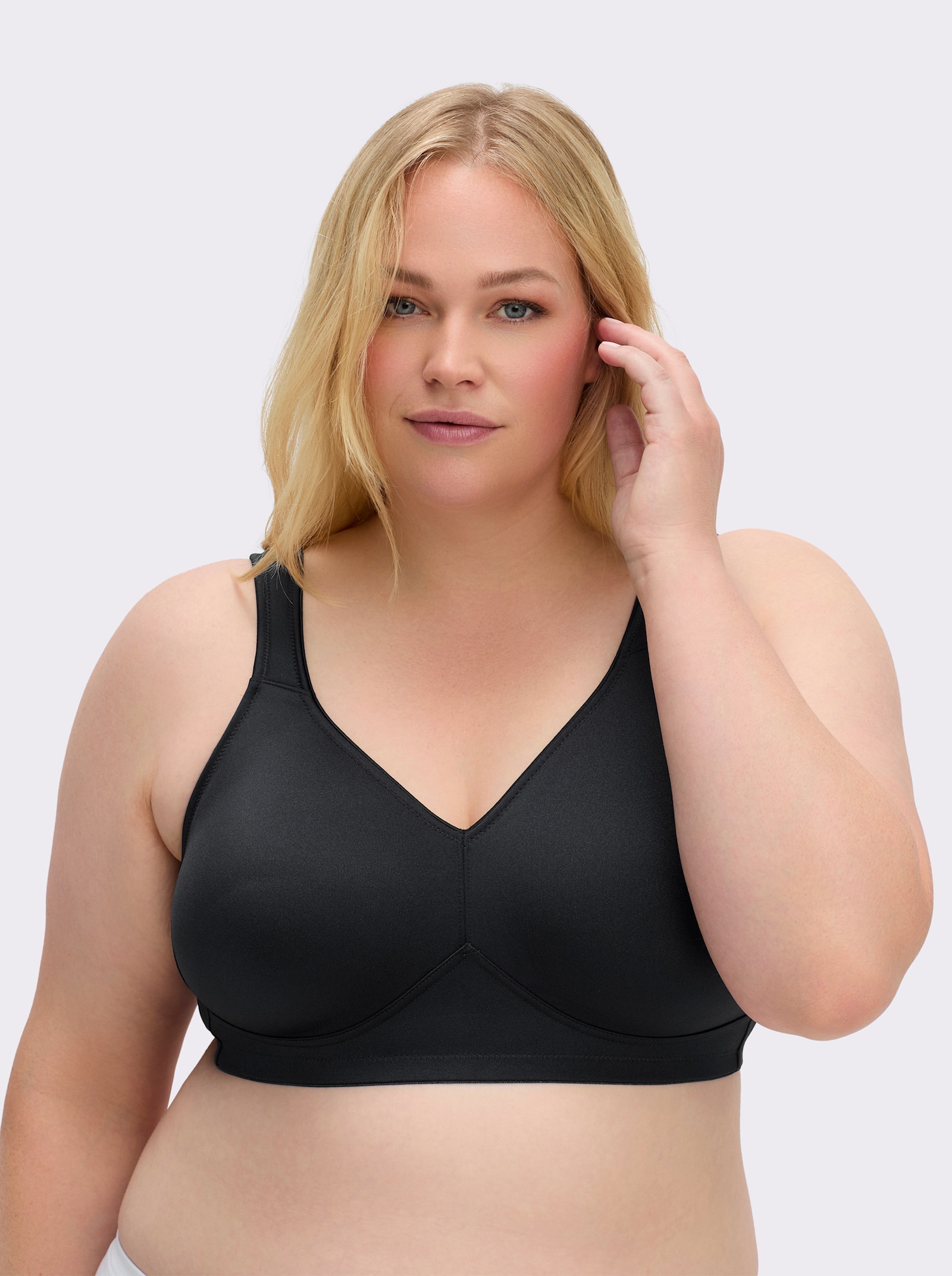 Speidel Komfort-BH ohne Bügel 2-lagigen Cups - schwarz