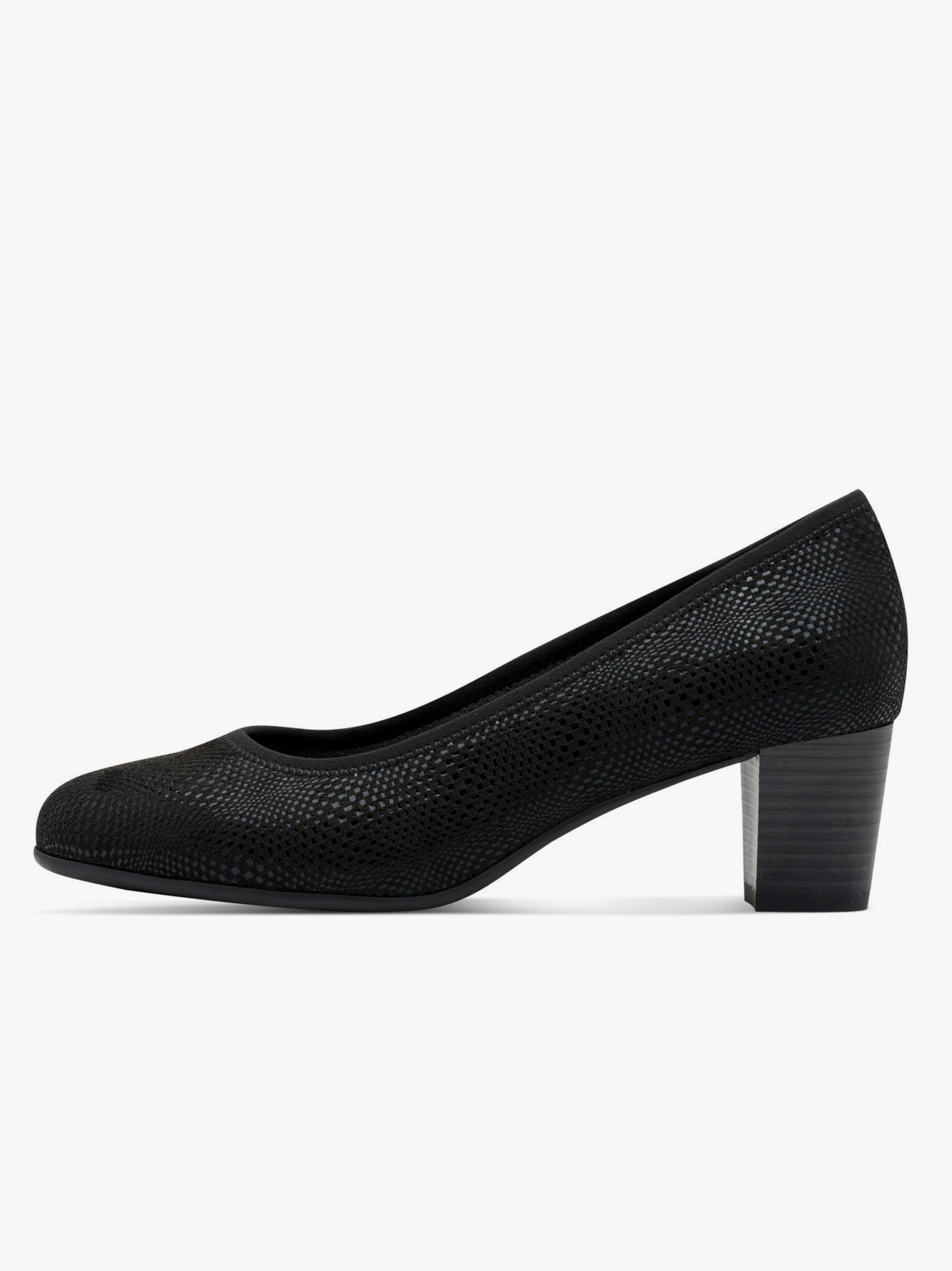 Jana Pumps mit Reptil-Prägung - schwarz