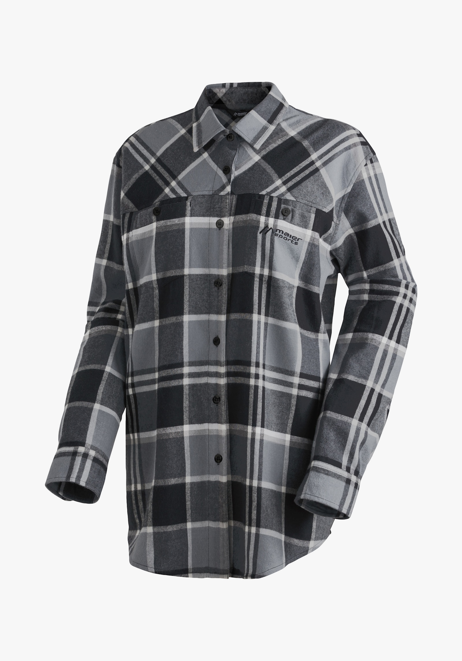 Maier Sports Funktionshemd - grey check