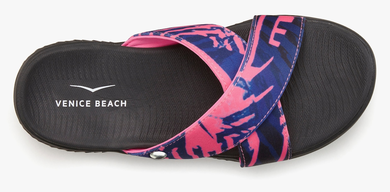 Venice Beach Badslippers - pink/zwart