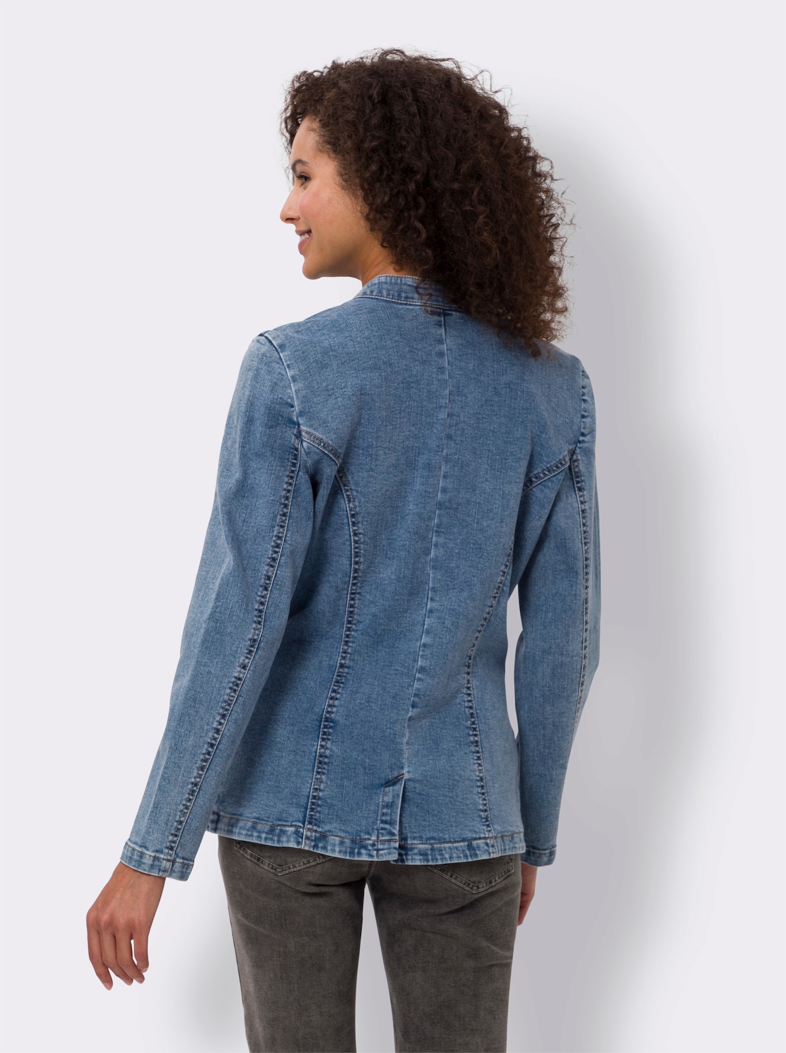 heine Jeansblazer mit Häkchenverschluss - blue-bleached