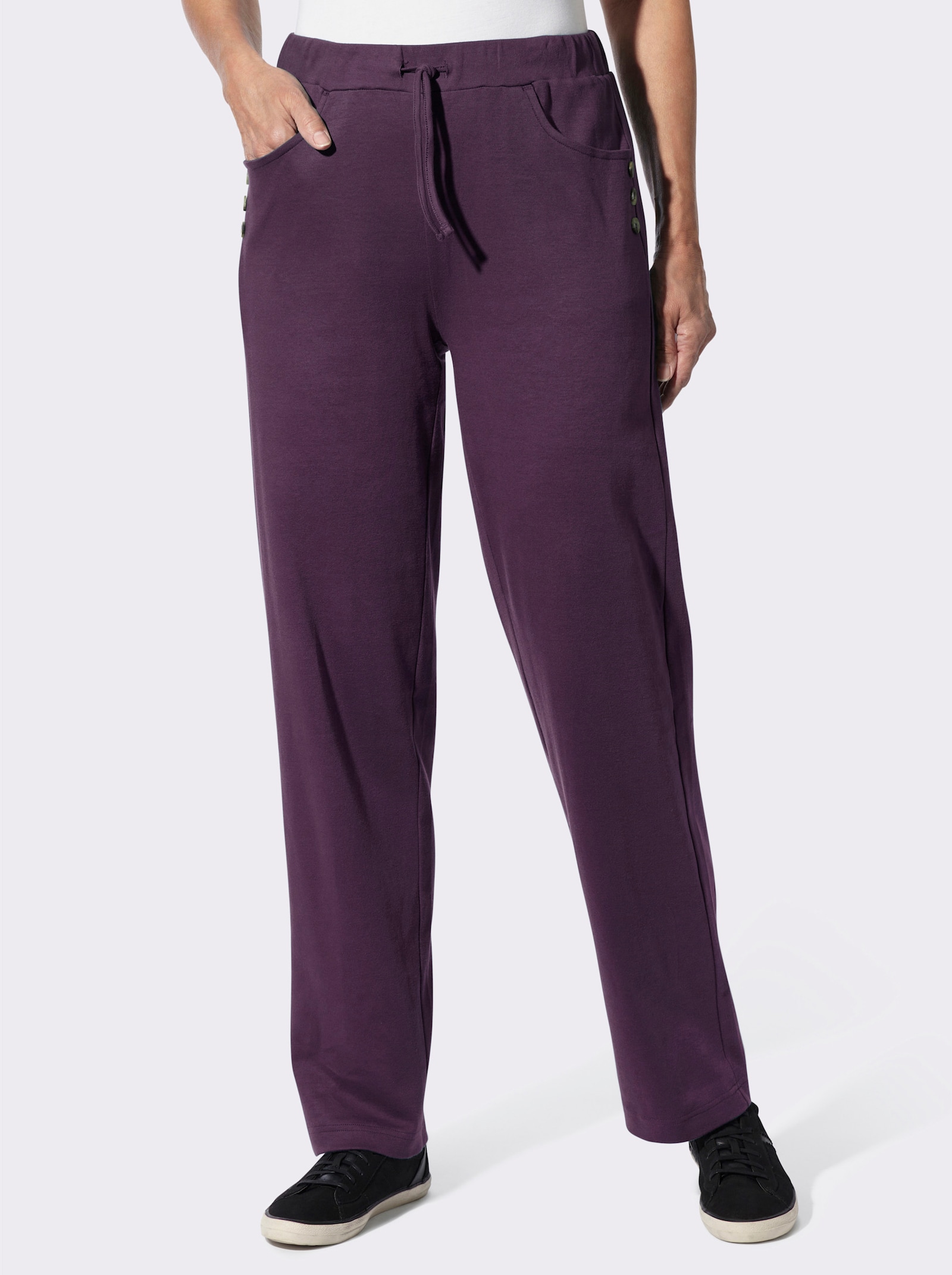 Schlupfhose in Interlock-Qualität - traube