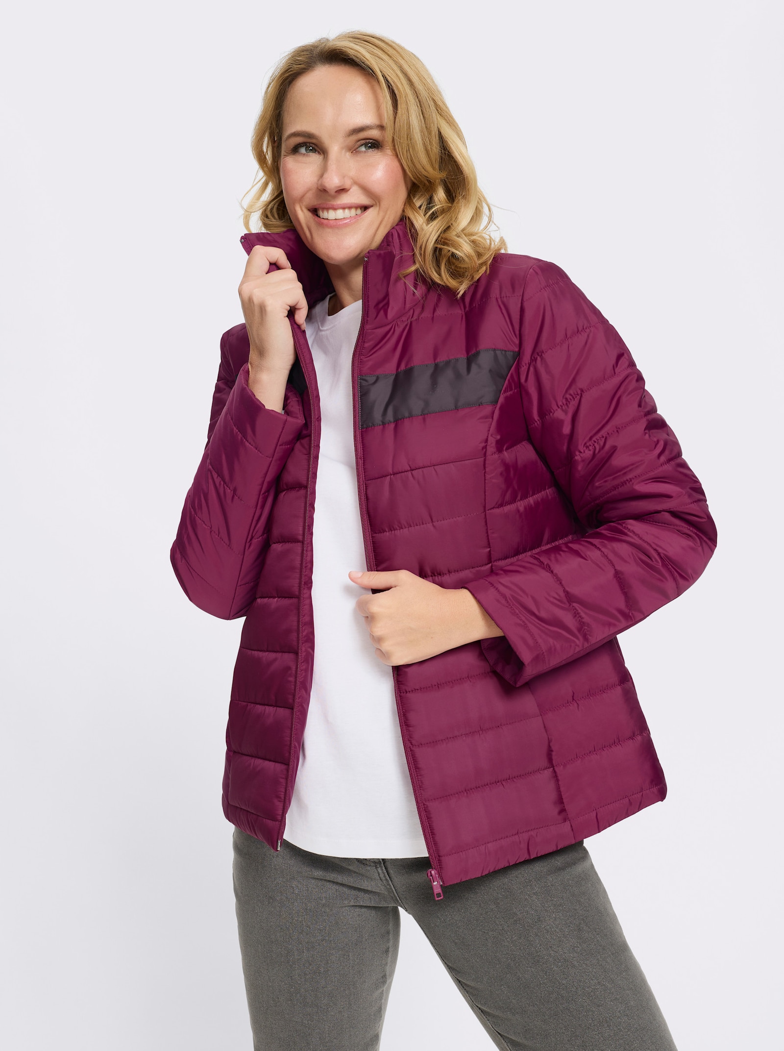 Steppjacke für kalte Wintertage geeignet - malve-aubergine