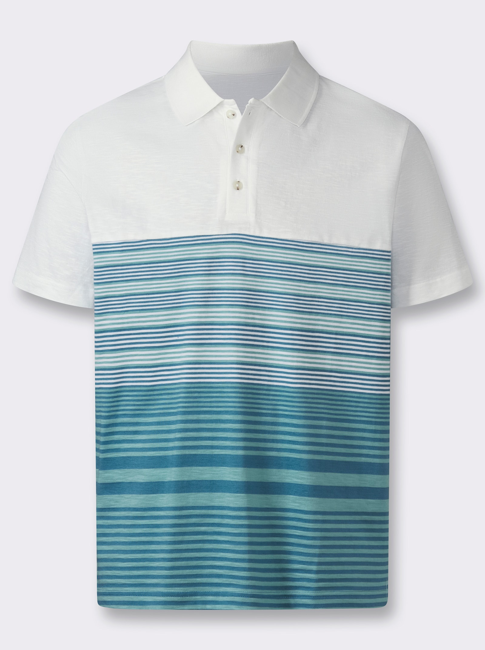 Poloshirt mit Streifen - topas-weiß-gestreift