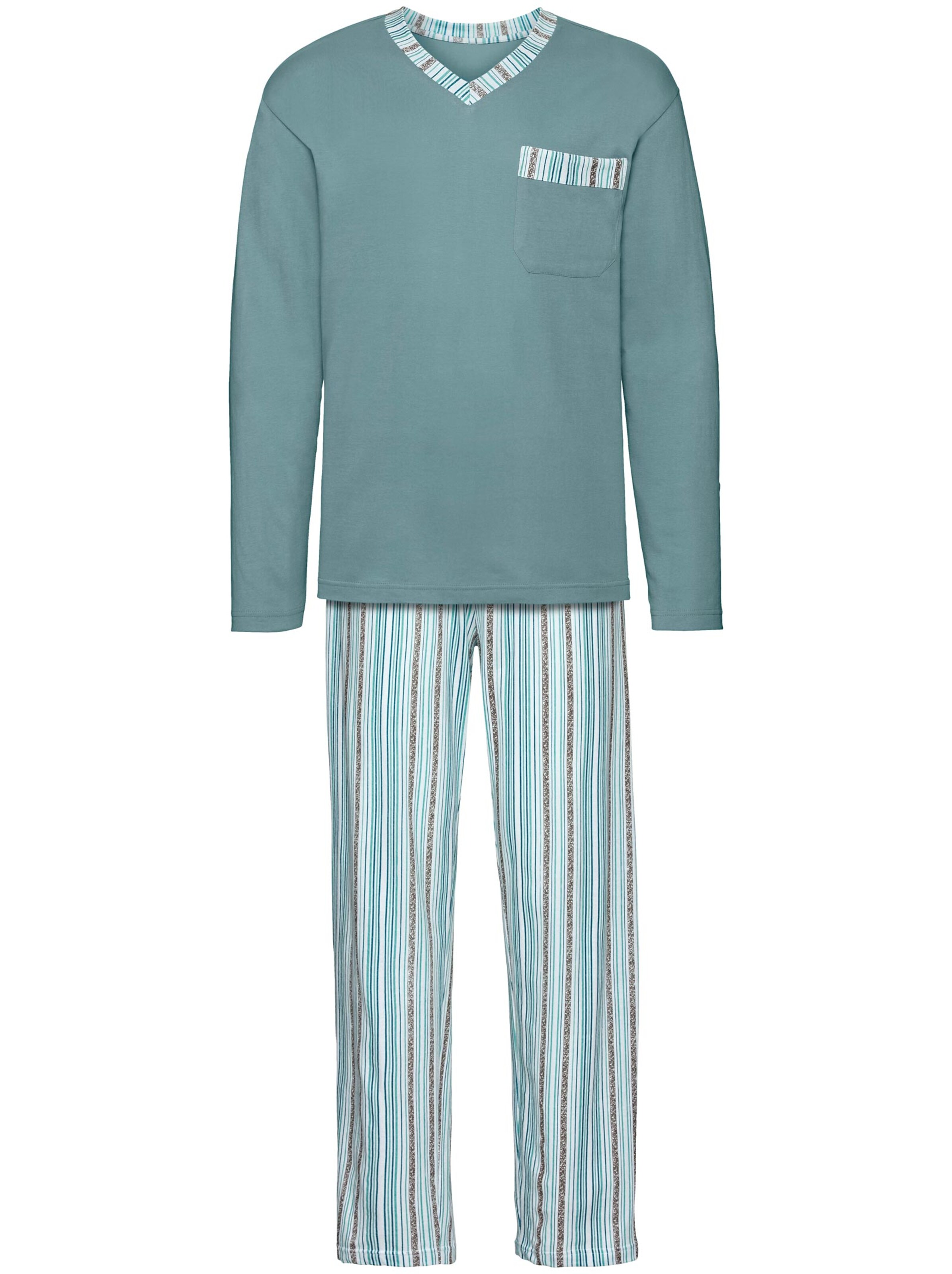 KINGsCLUB Schlafanzüge - jade + jade-gestreift