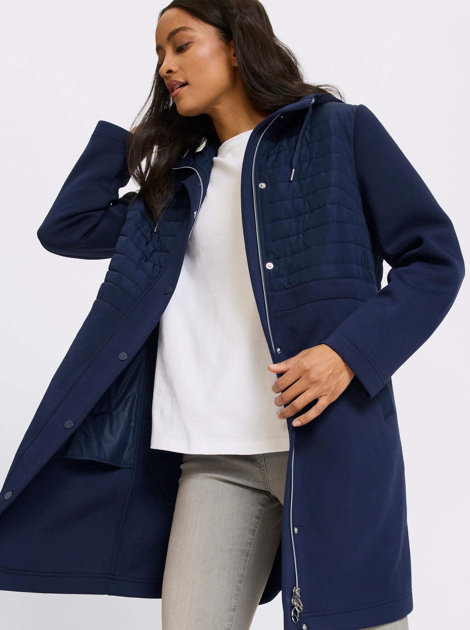 heine Kurzmantel in Patch-Optik - marine