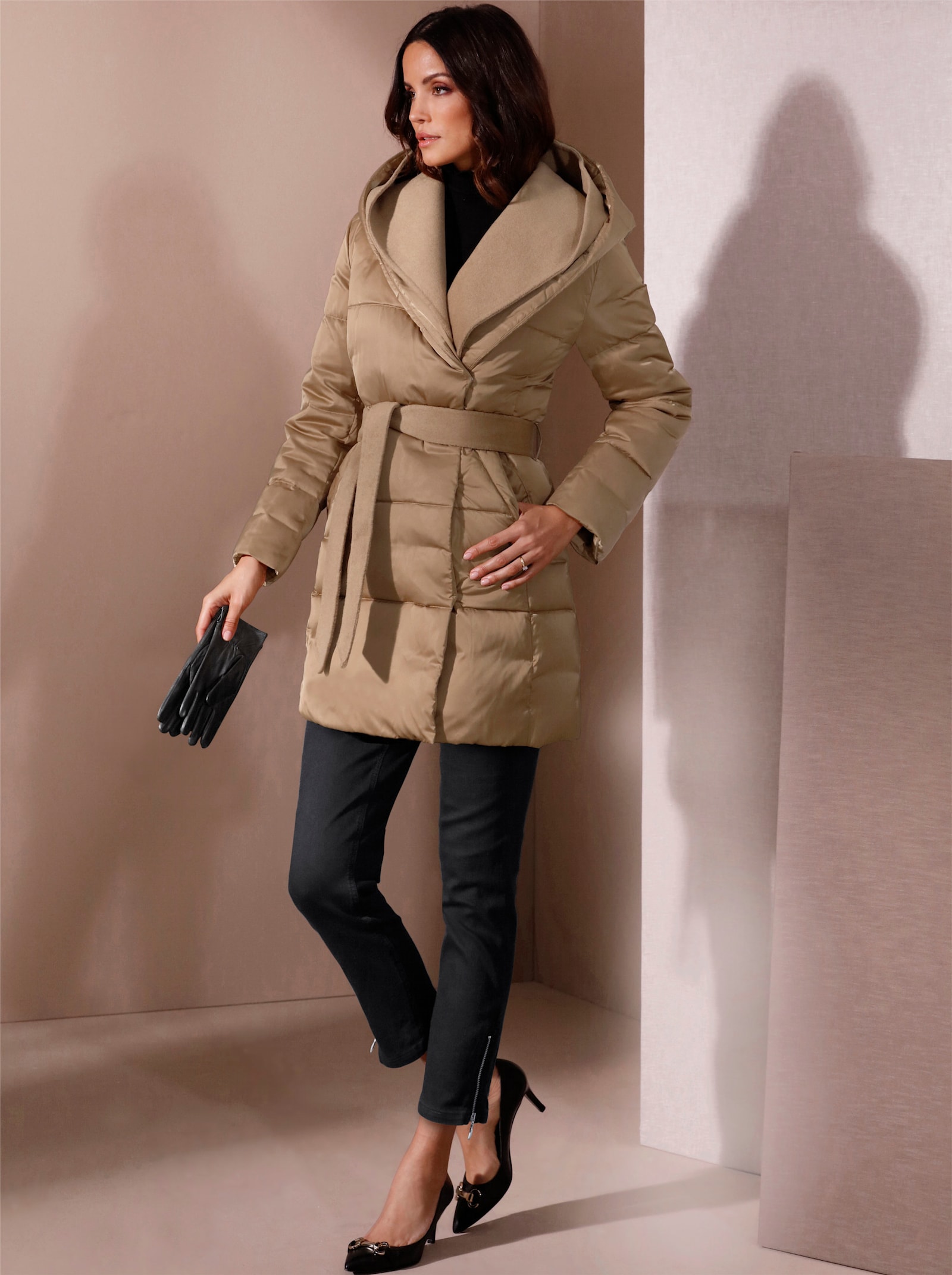 Ascari 5-Pocket-Jeans mit Strass-Applikation - schwarz