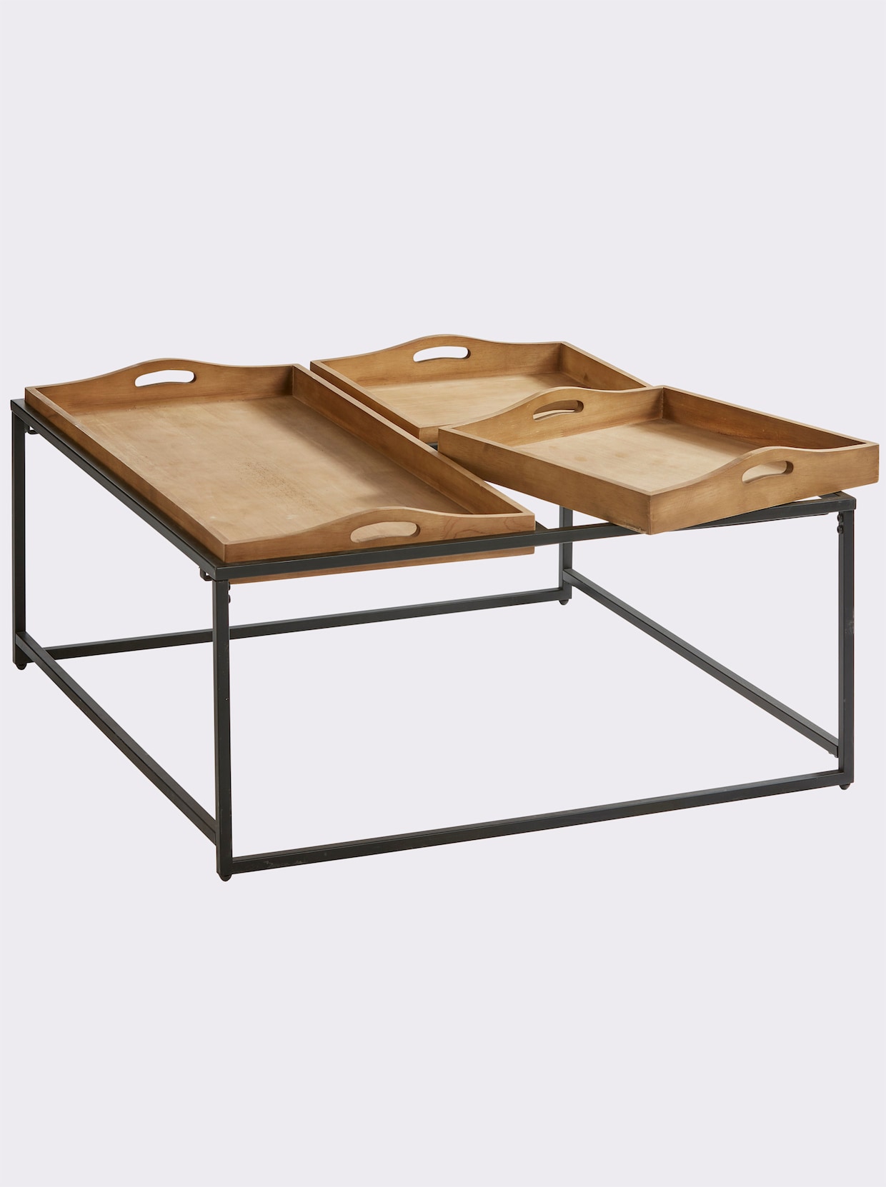 heine home Couchtisch - natur-schwarz