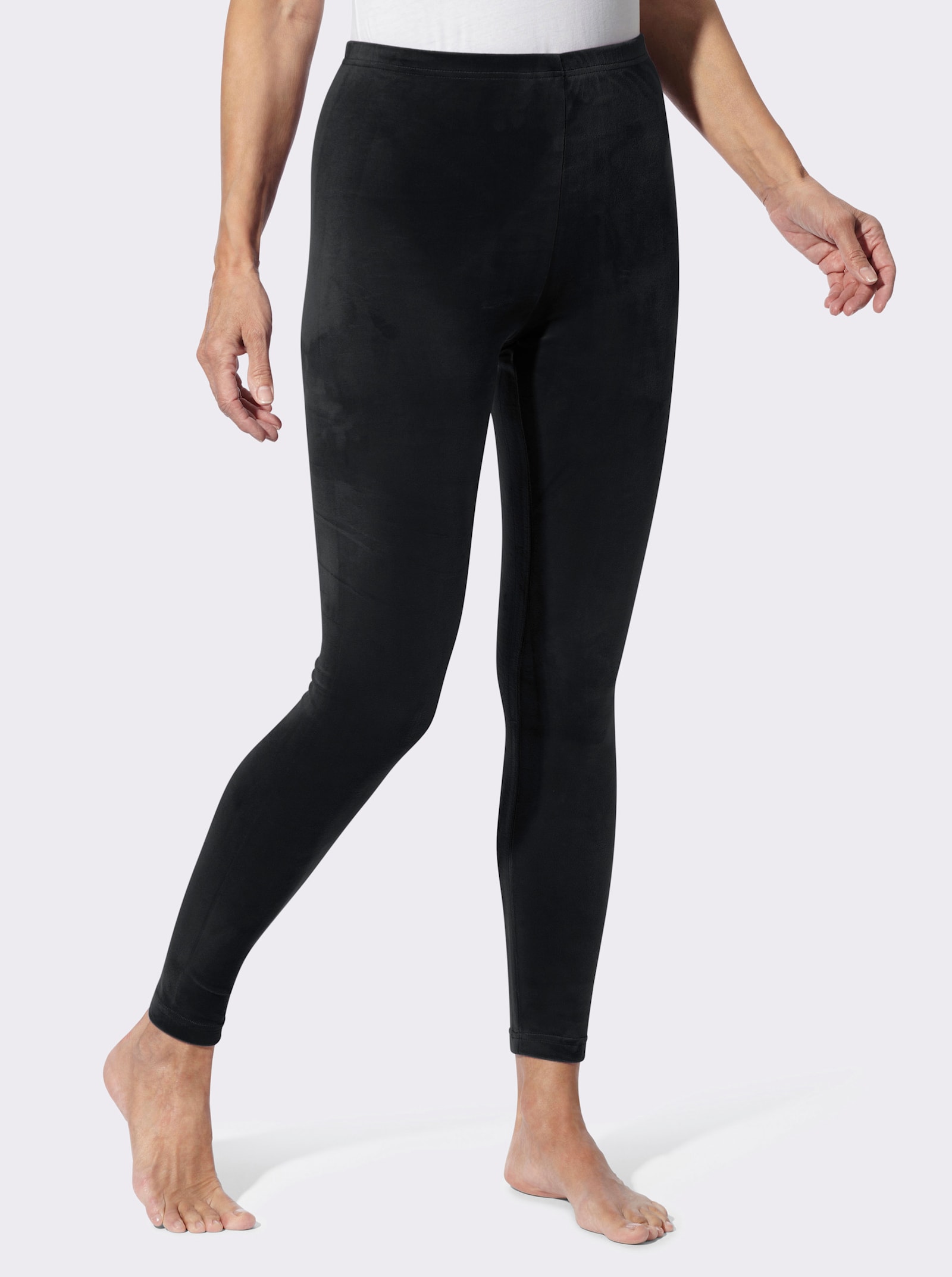 Leggings in Nicki-Qualität - schwarz