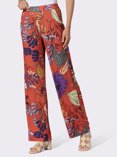 heine Druckhose - terra-lavendel-bedruckt