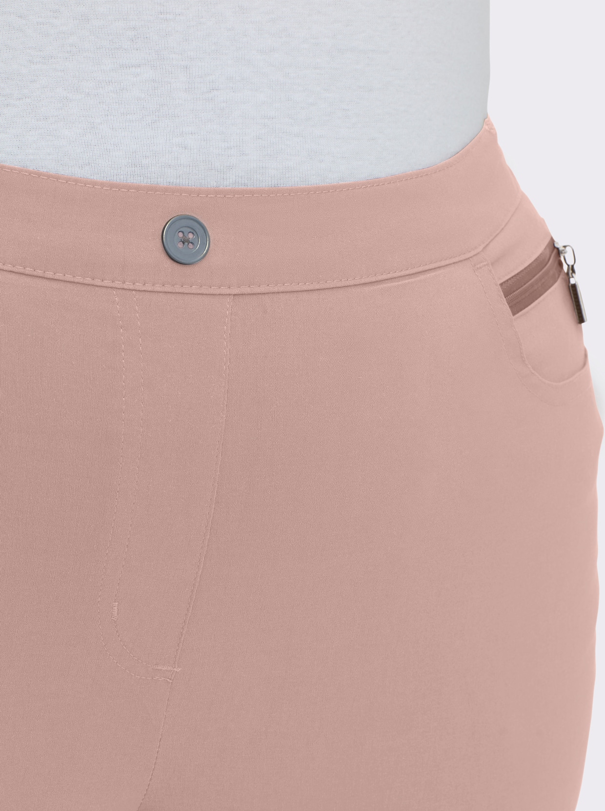 Bengalinhose mit Zierreißverschlüssen - rosé