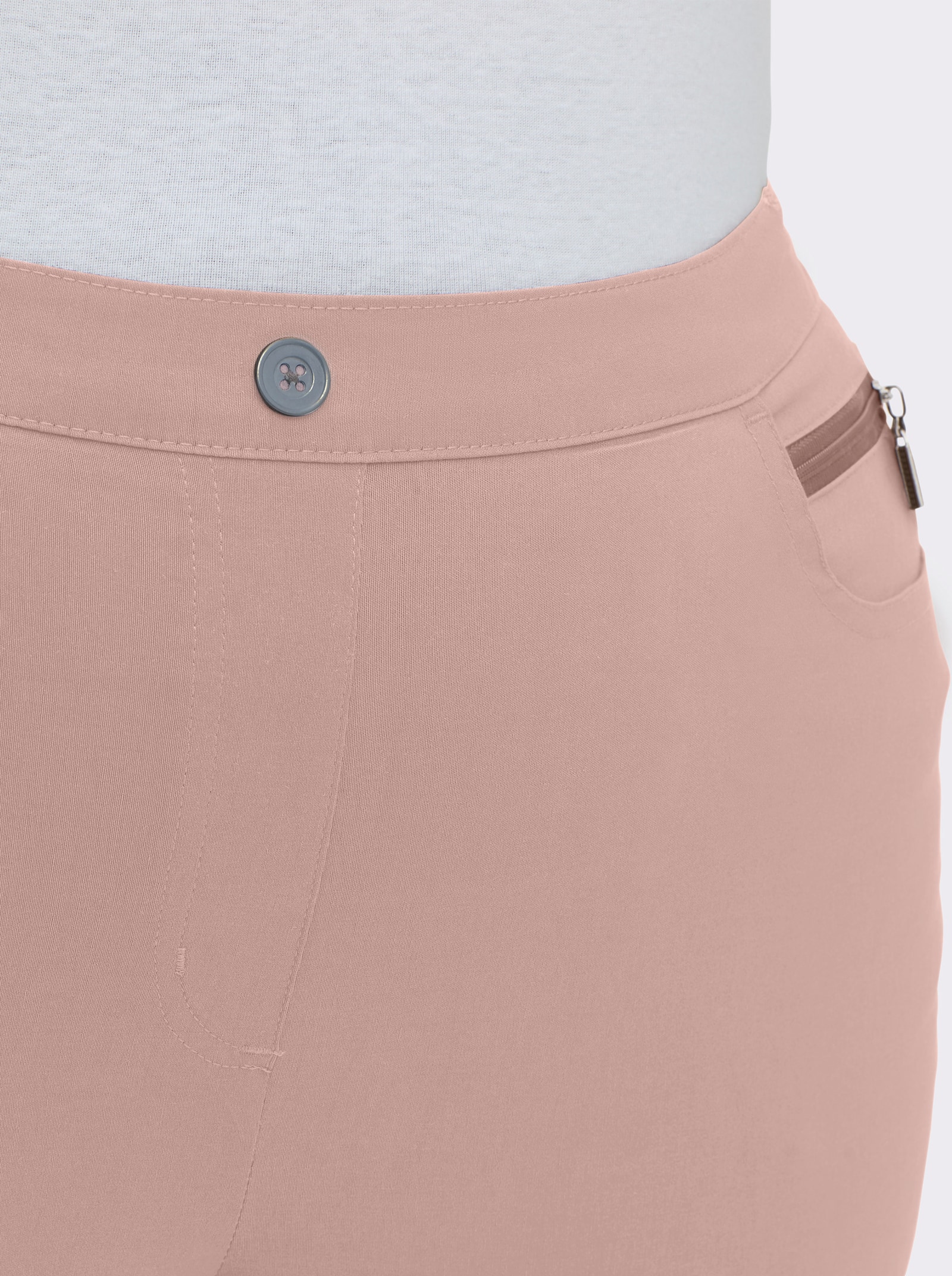 Bengalinhose mit Zierreißverschlüssen - rosé