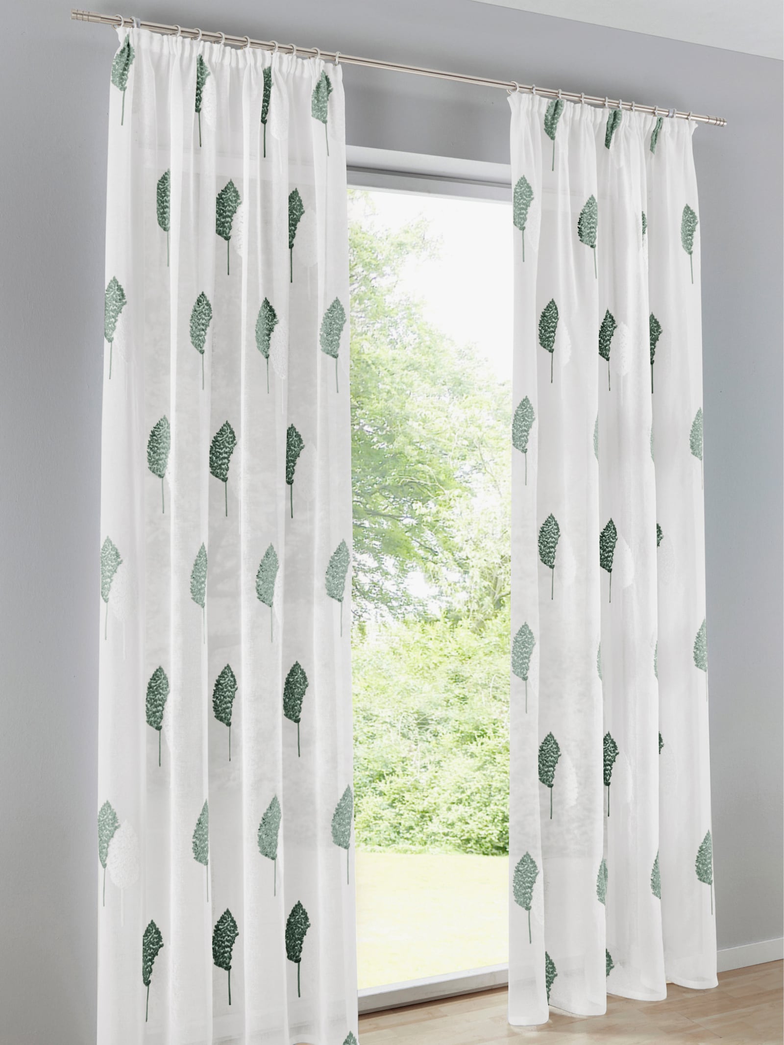 heine home Decoratieve vitrage - salie
