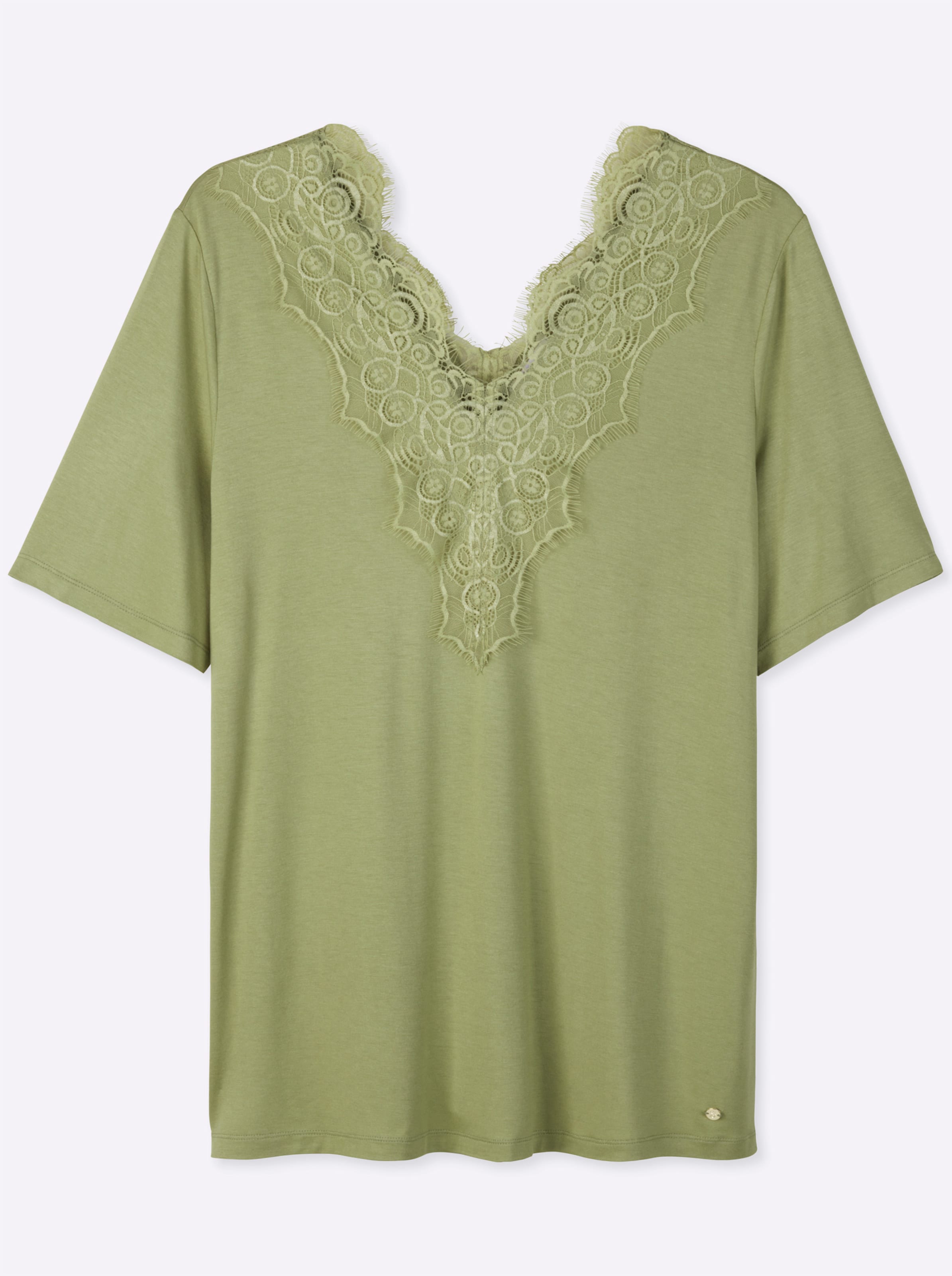 Sheego Damen Schilf Spitzenshirt - Bild 2