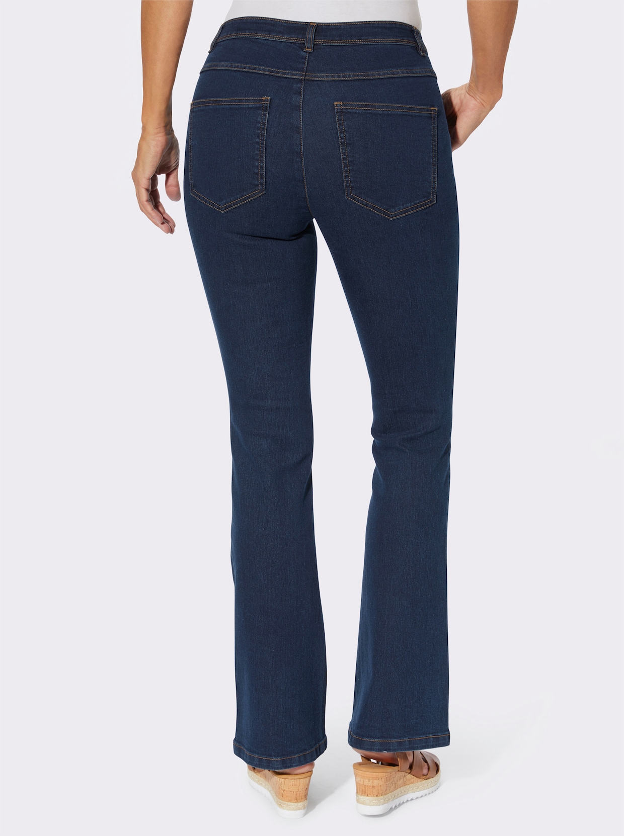 Bootcut džínsy - vyšúchaná modrá