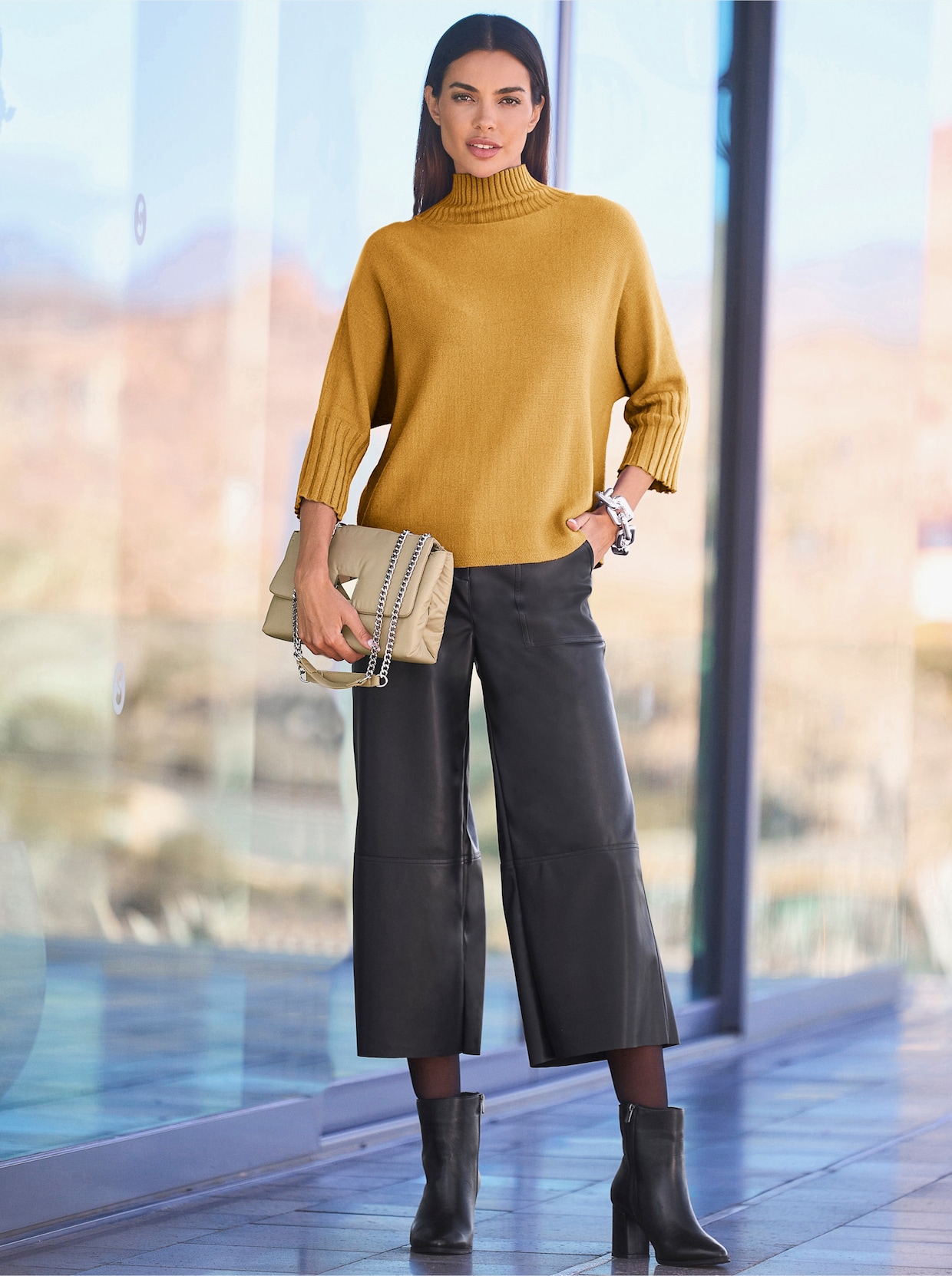 heine Stehkragenpullover - ocker