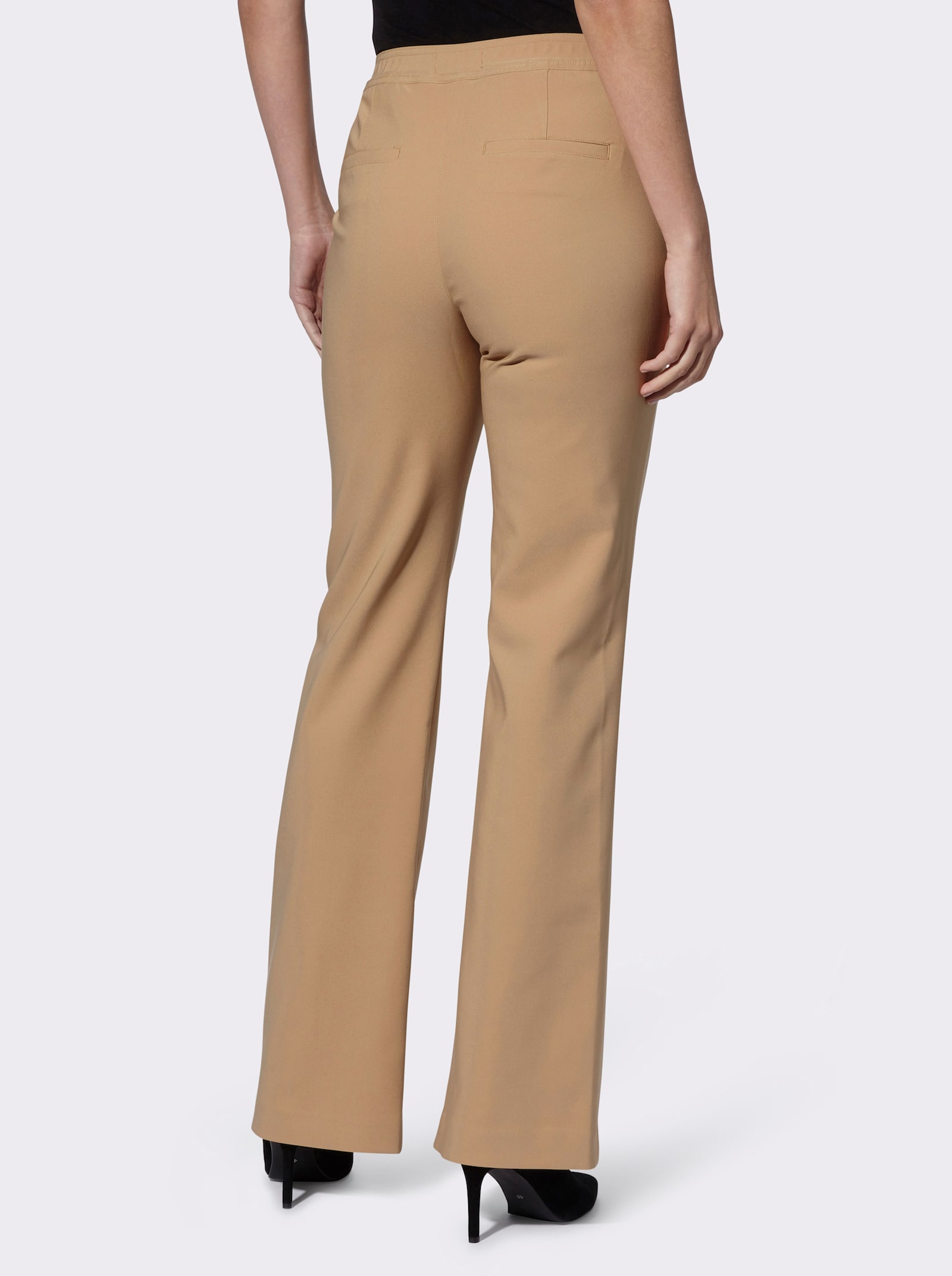 heine Bengalinebroek met biezen - camel