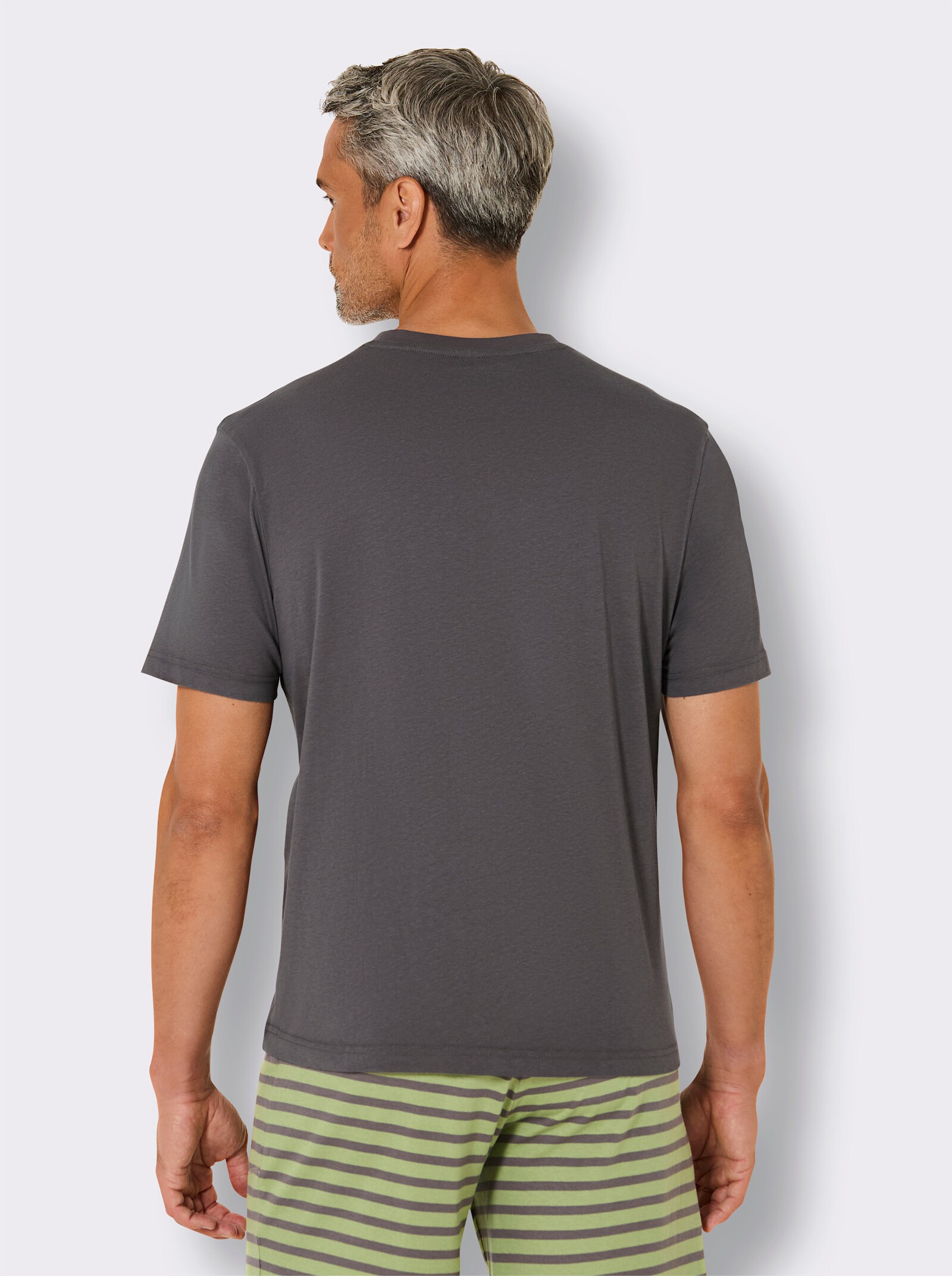 wäschepur men Schlafanzug-Shirt - anthrazit