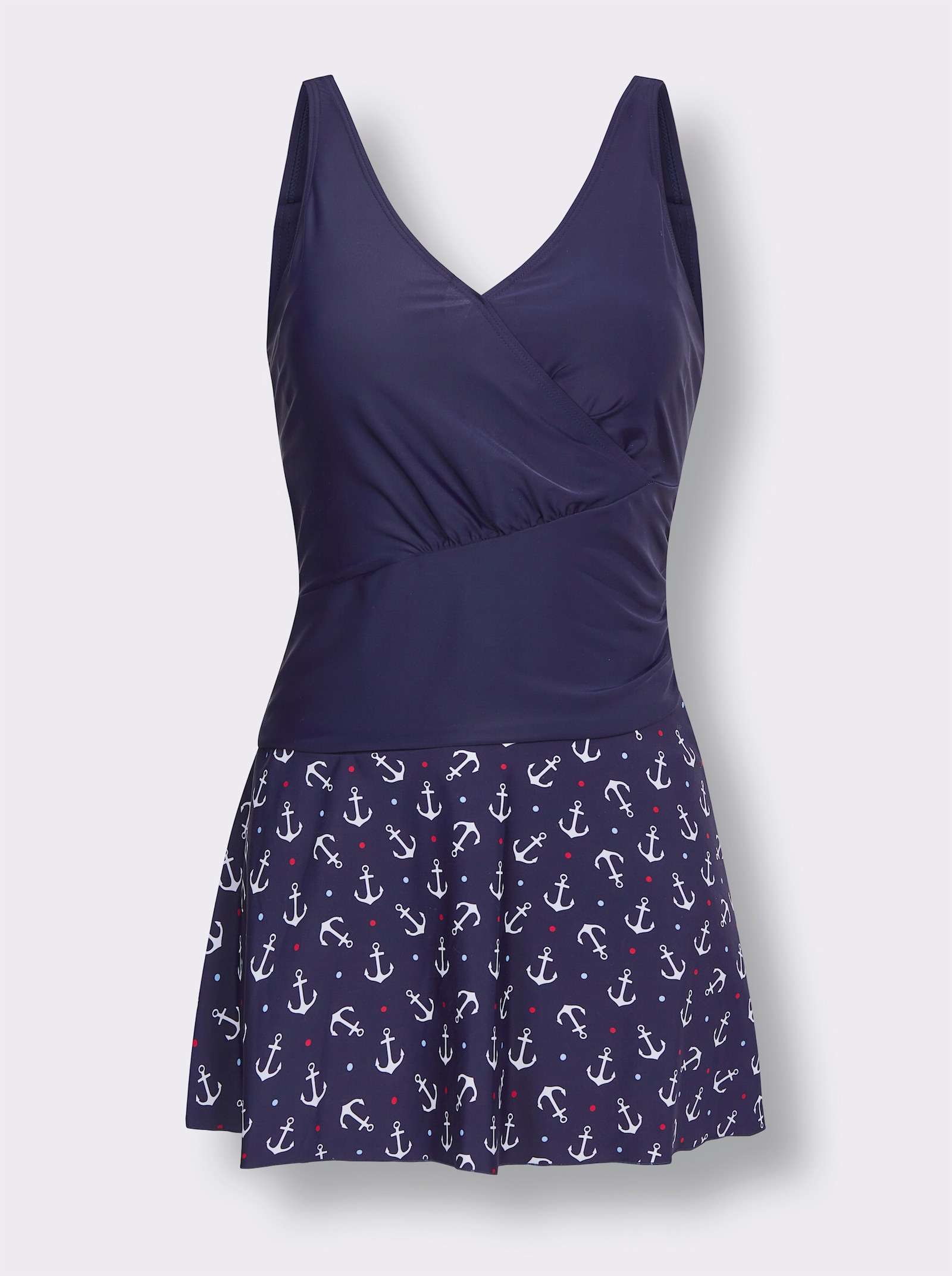 feel good Badeanzug - marine-rot-bedruckt