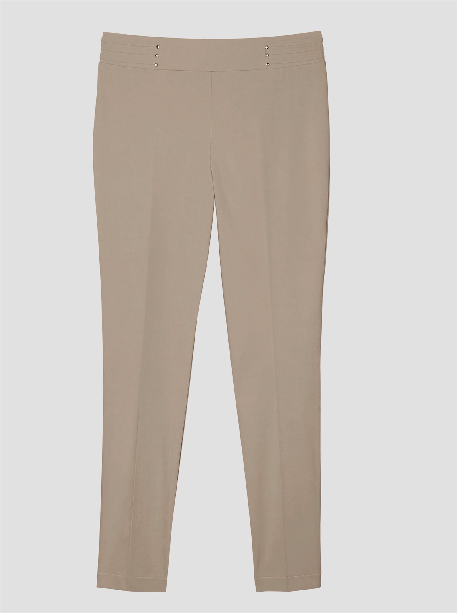 Comfortbroek met persplooien - beige