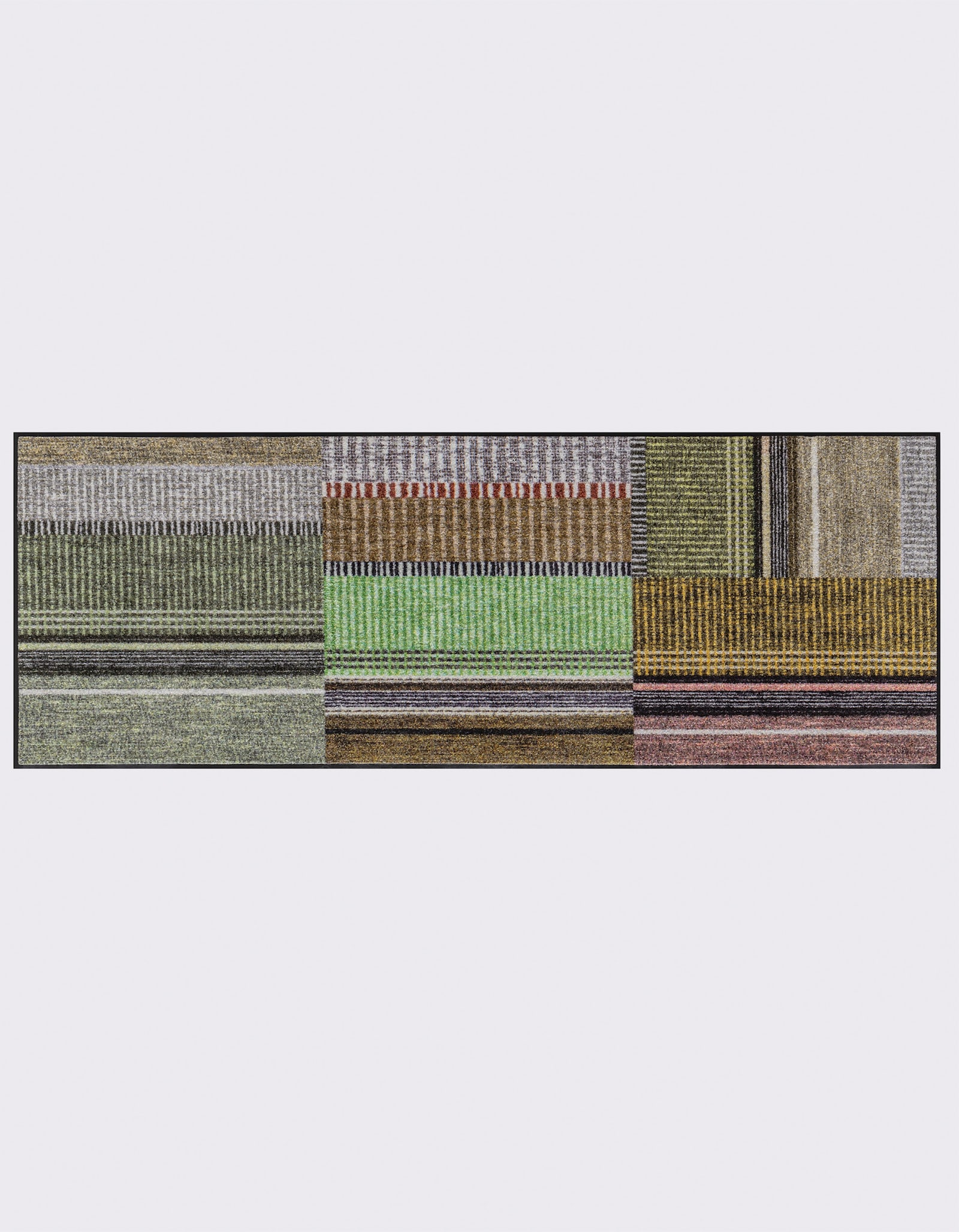 wash+dry by Kleen-Tex Paillasson - vert-écru à motifs