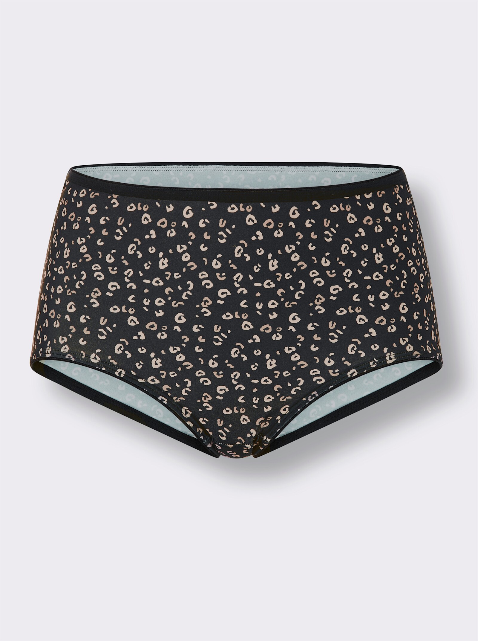 wäschepur Taillenslip - schwarz-bedruckt + schwarz