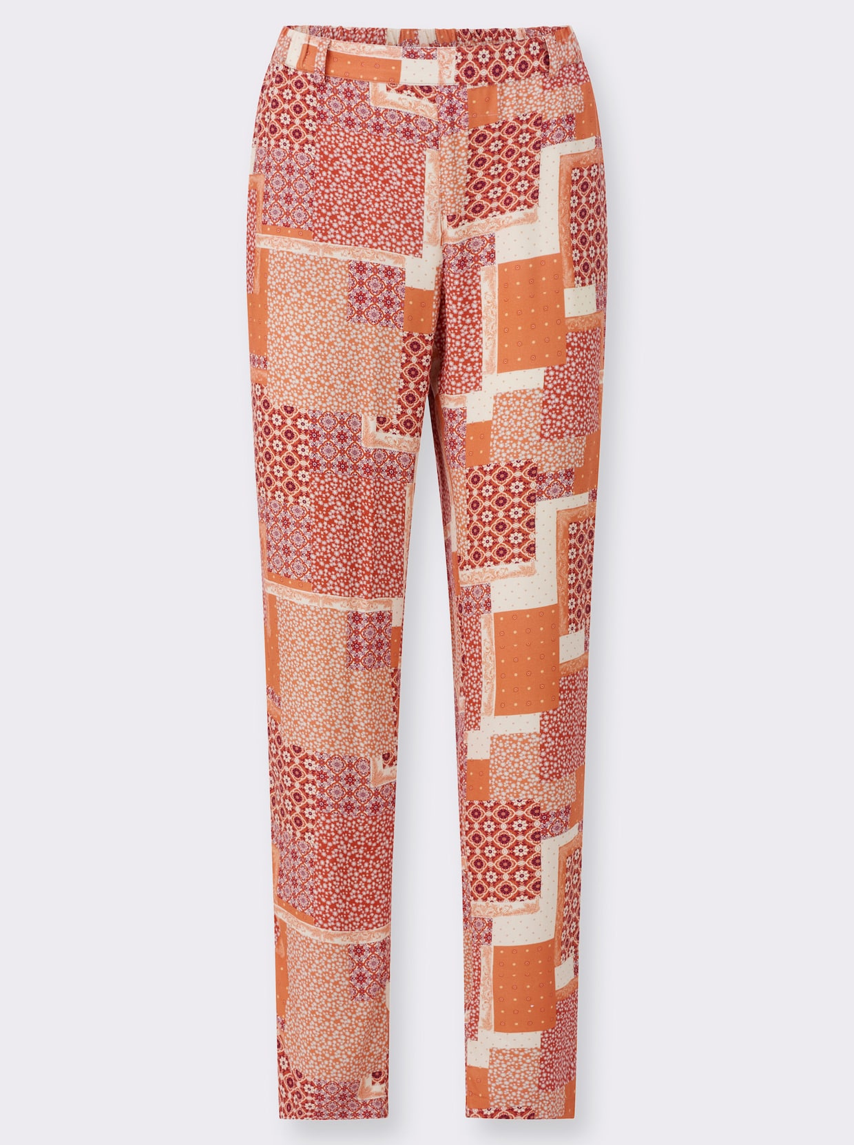 Druckhose - champagner-papaya-bedruckt