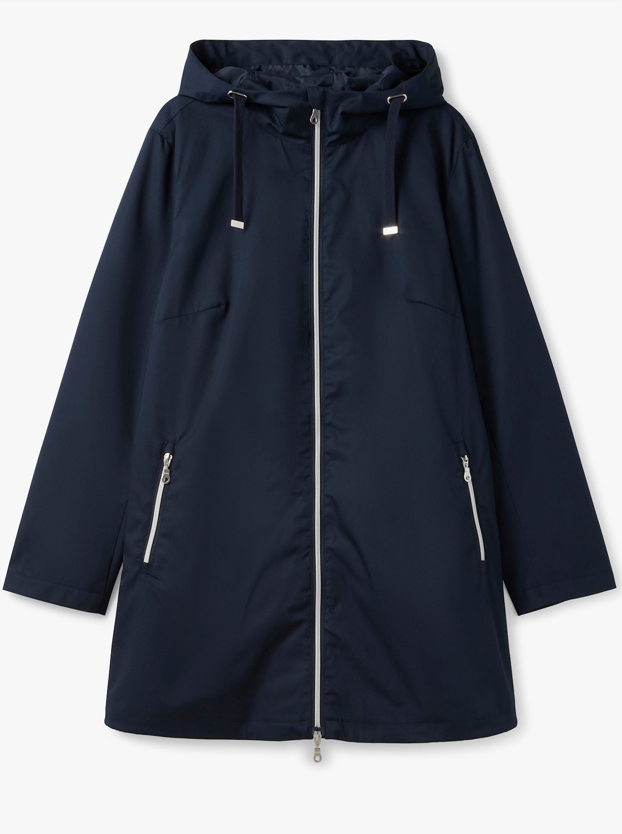 sheego jack met capuchon - nachtblauw