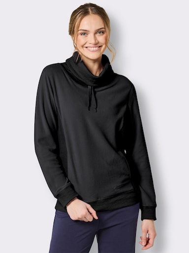 Catamaran Sports Fleeceshirt mit Nahttaschen - schwarz