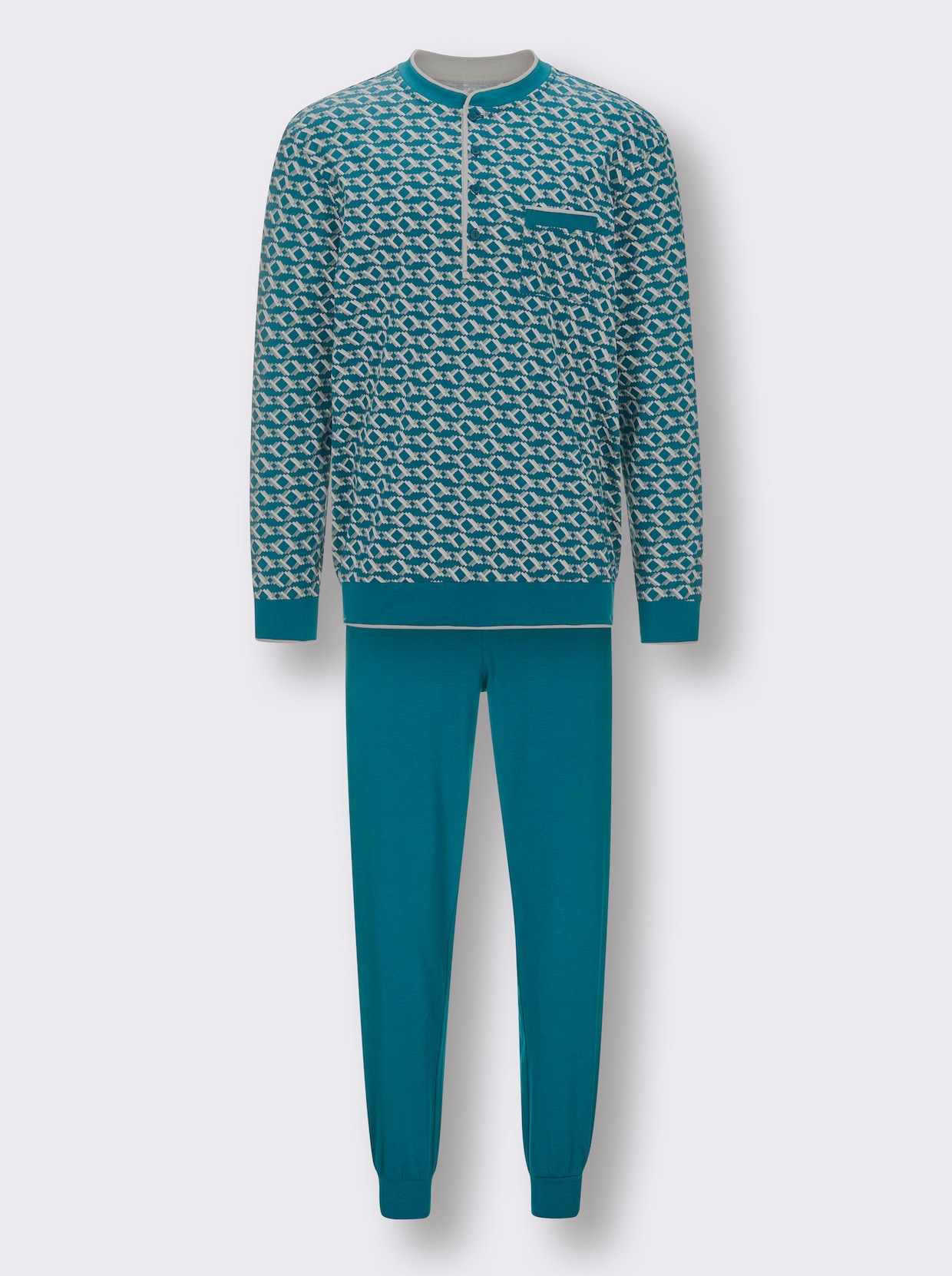 KINGsCLUB Pyjama - petrol geprint