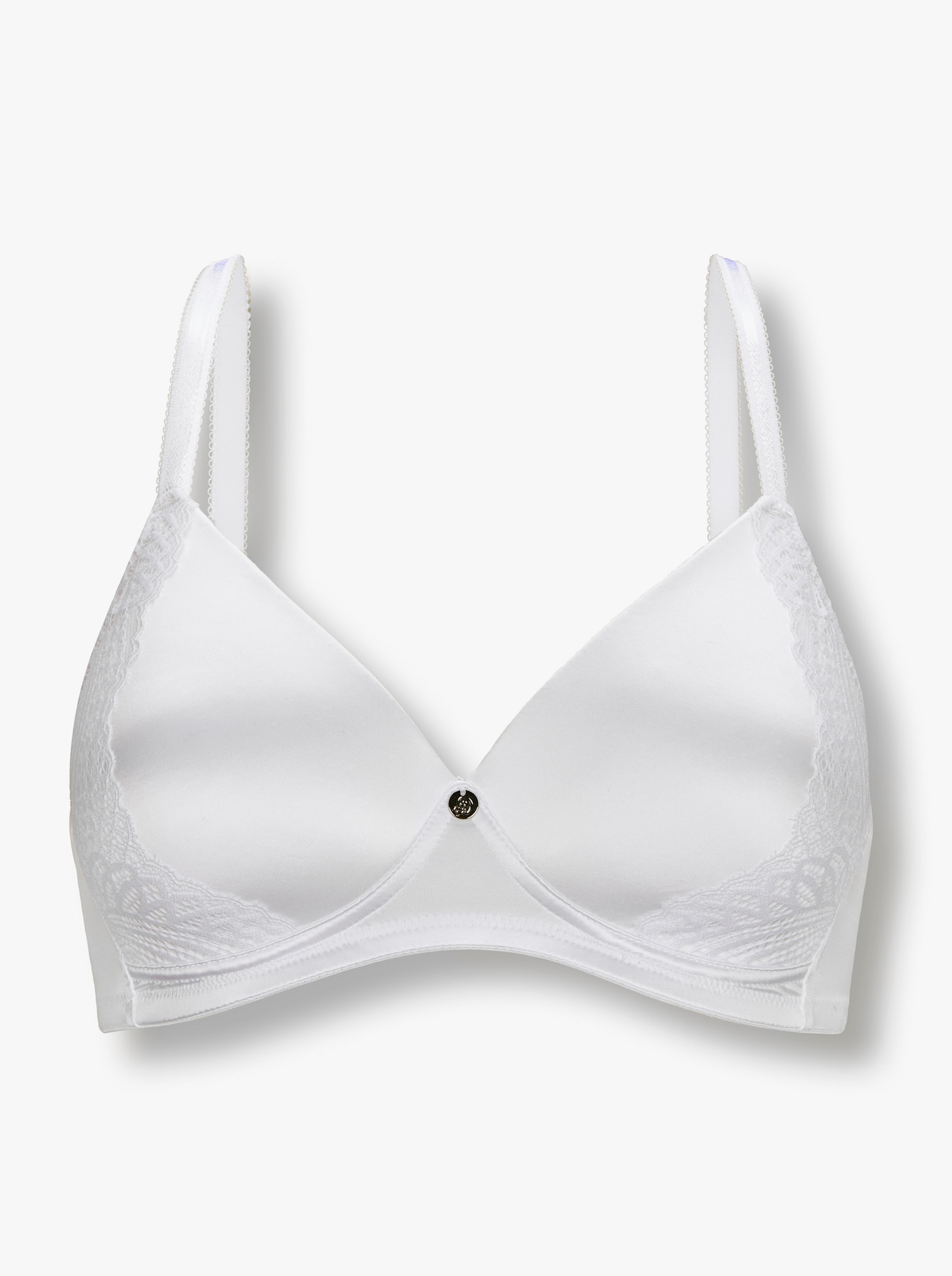 wäschepur Schalen-BH ohne Bügel mit Zier-Element - weiß