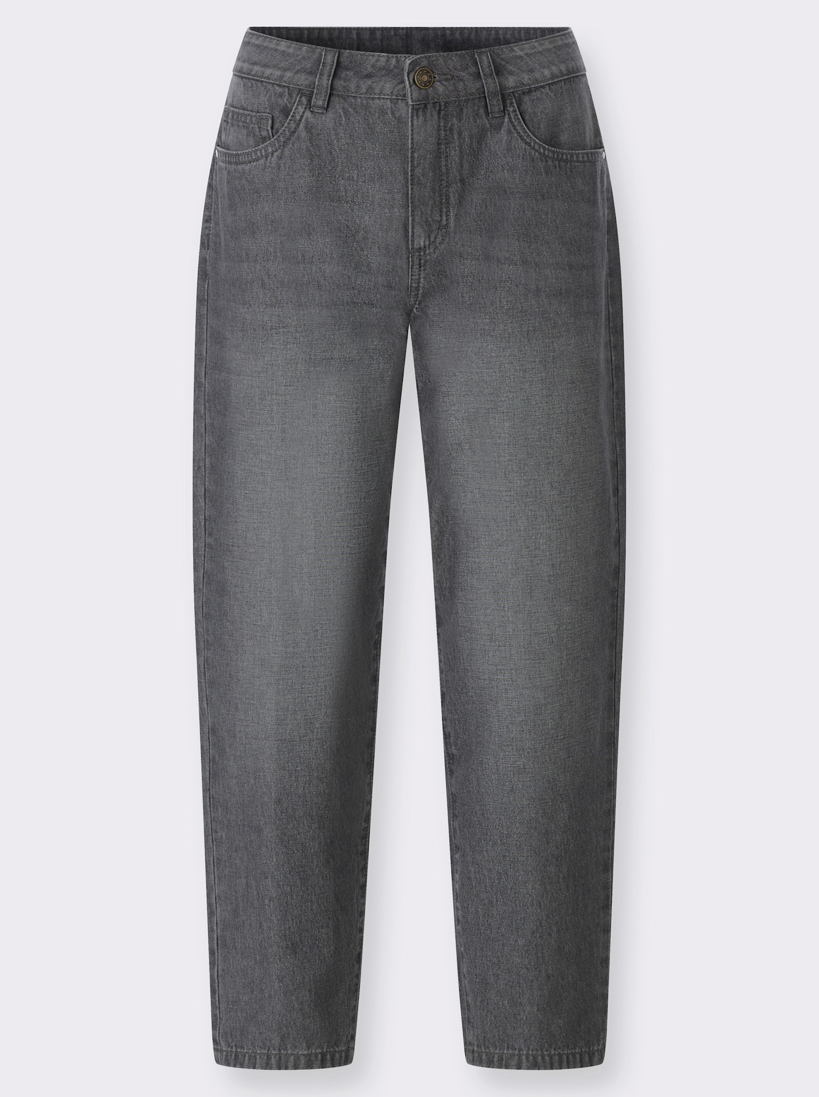 heine 5-Pocket-Jeans in Barrel-Form - stone-grey-denim