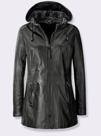 Lederjacke - schwarz