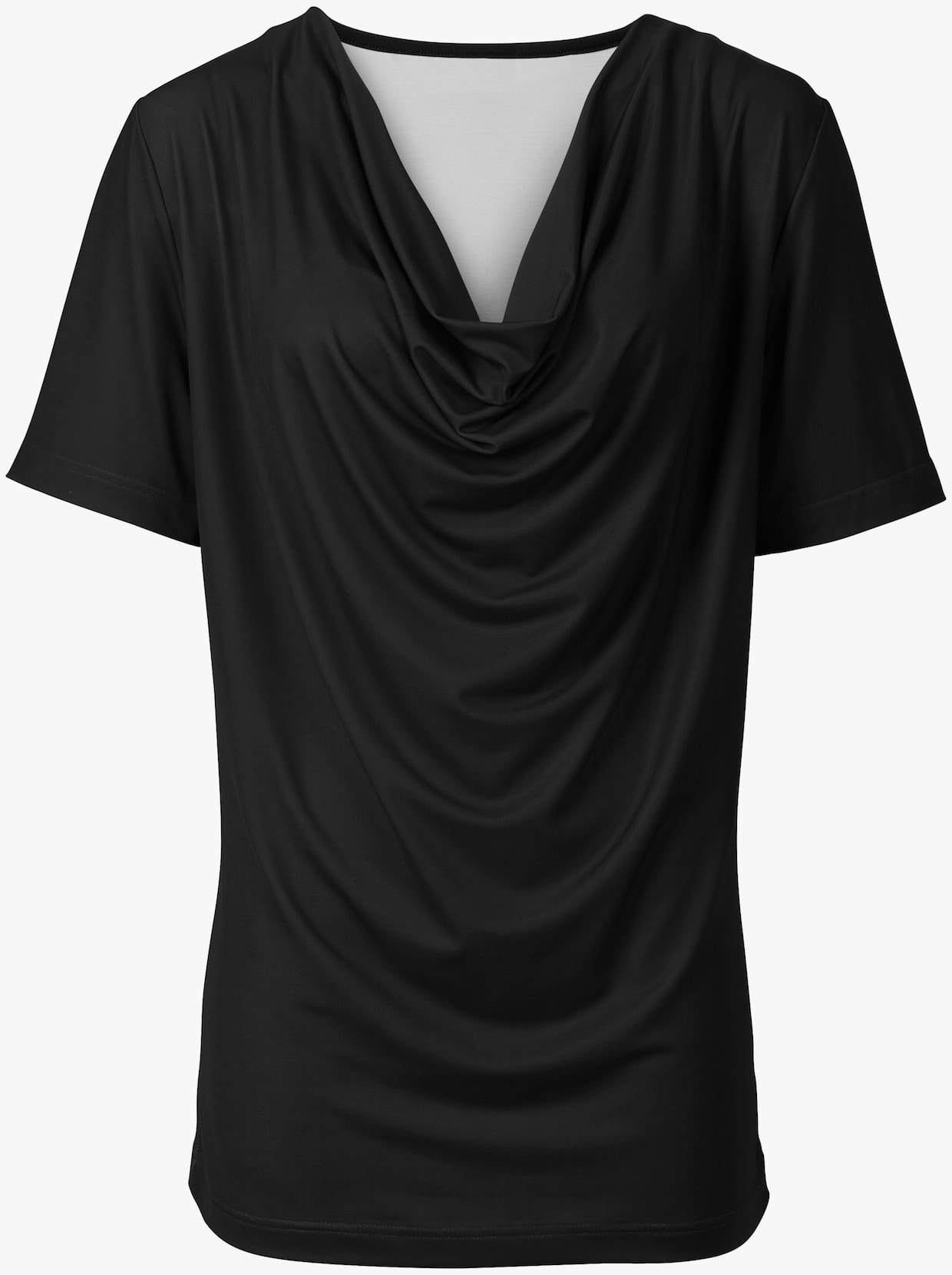 Wasserfallshirt - schwarz