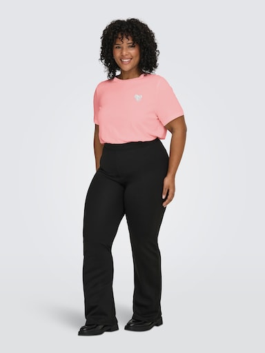 ONLY CARMAKOMA T-Shirt - rosy touch print:silver glitter heart