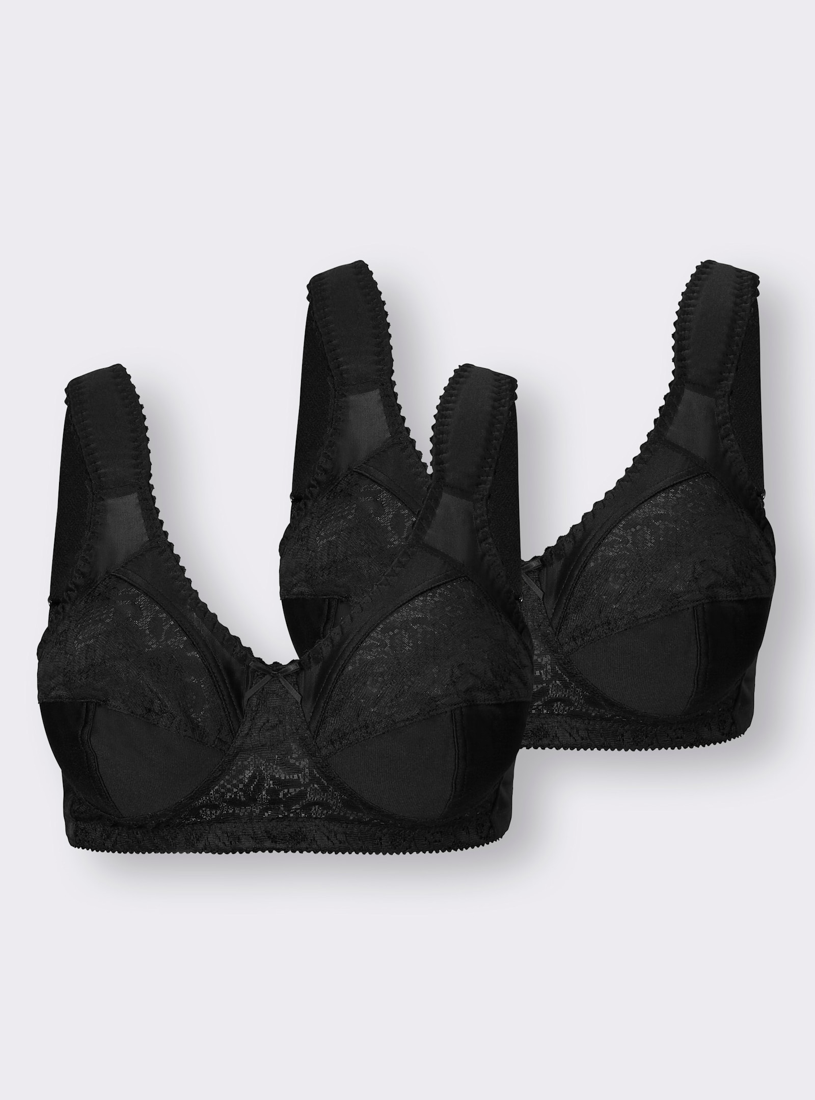 wäschepur Steunbeha zonder beugel met stretchkant - zwart