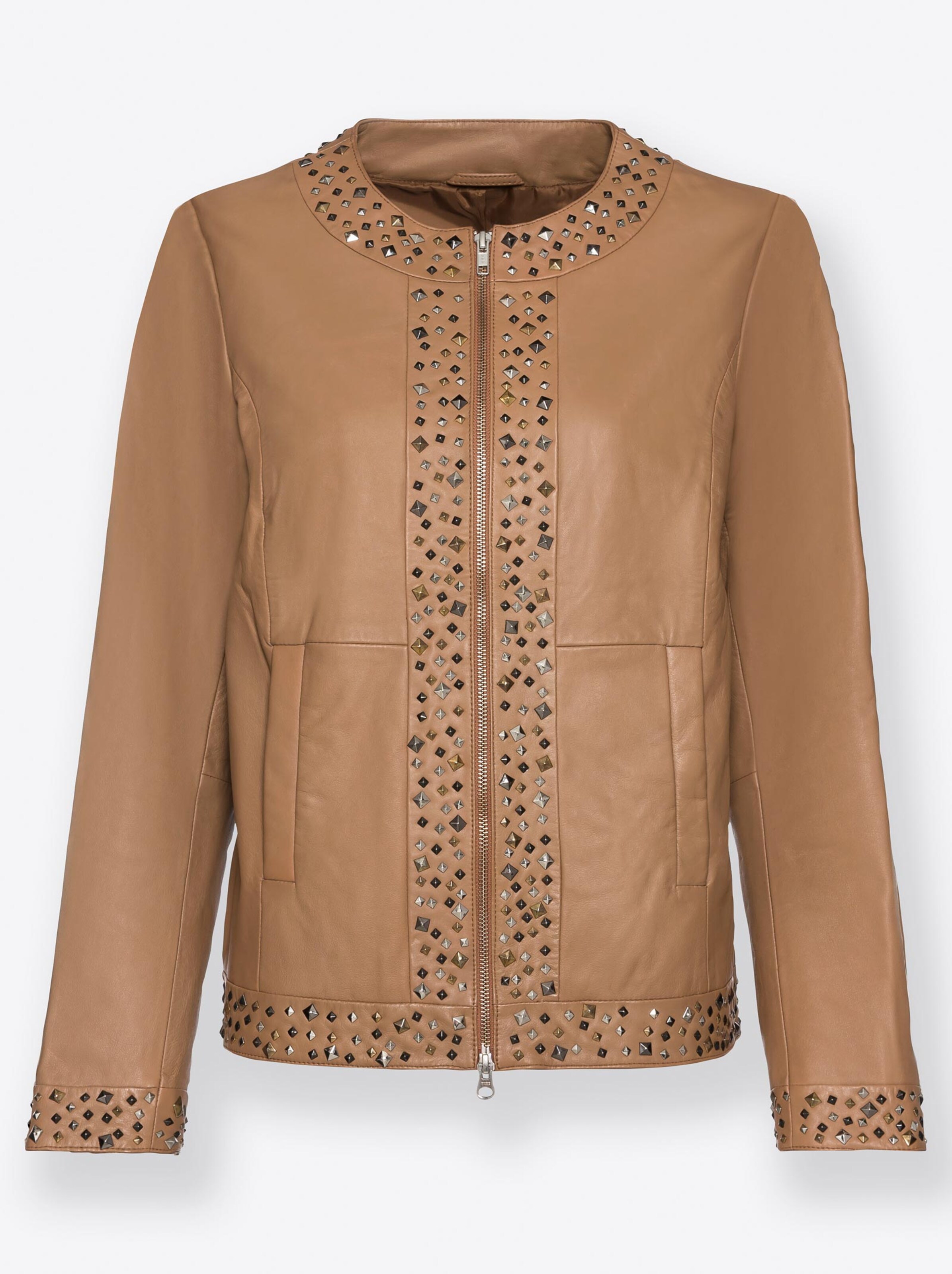 Damenmode Jacken Lederjacke in cognac Damenmode Jacken Lederjacke in cognac