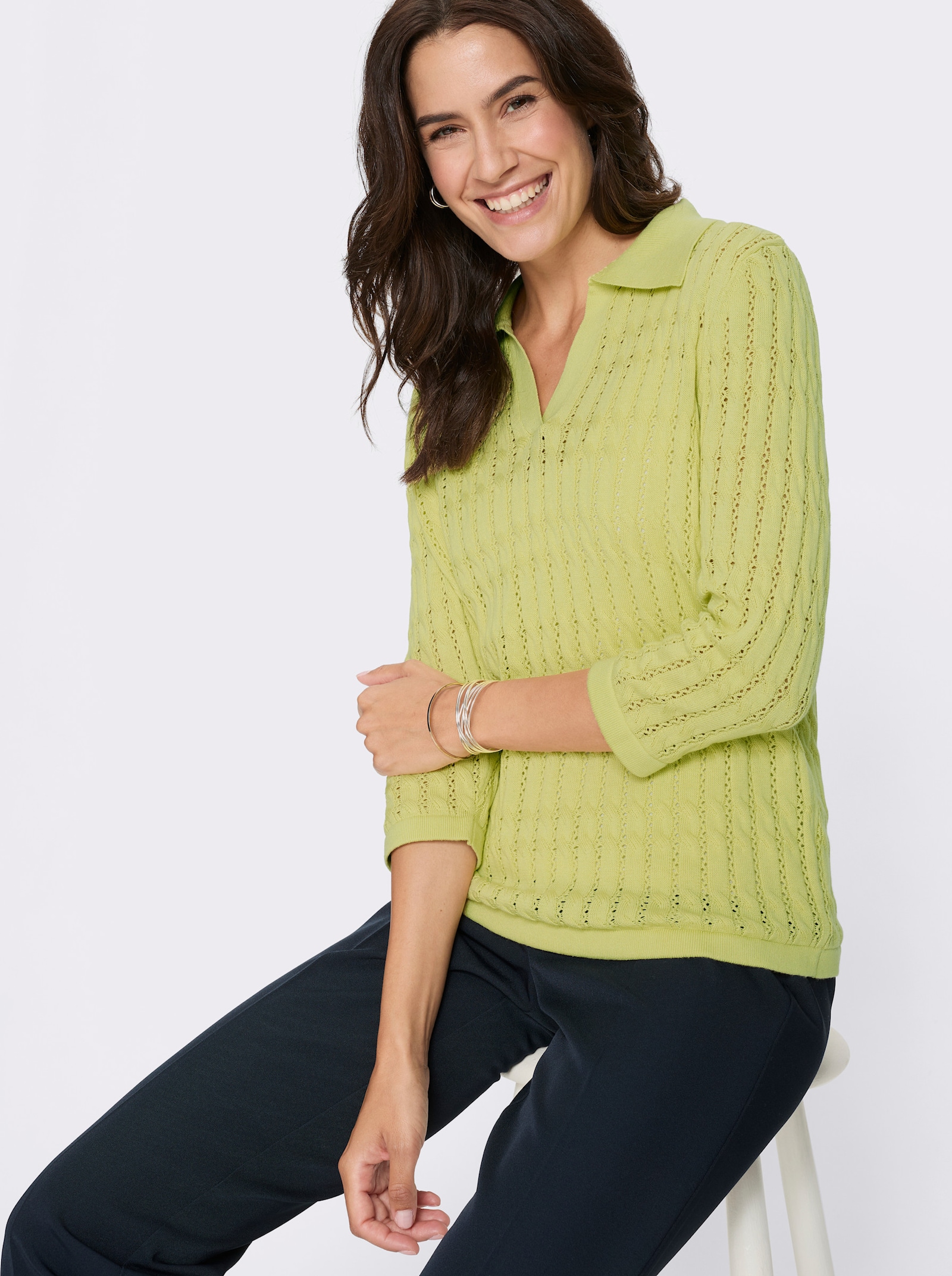 Polopullover - pistazie