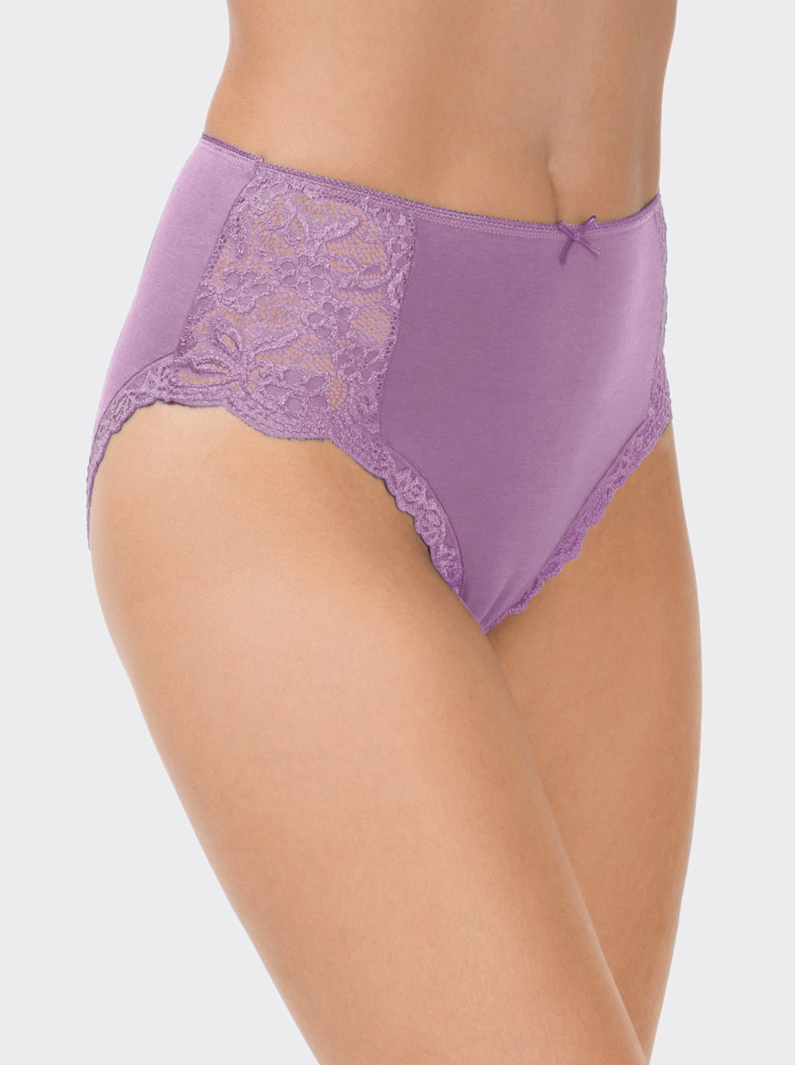 wäschepur Taillenslip mit Spitzenbordüre - farbig-sortiert