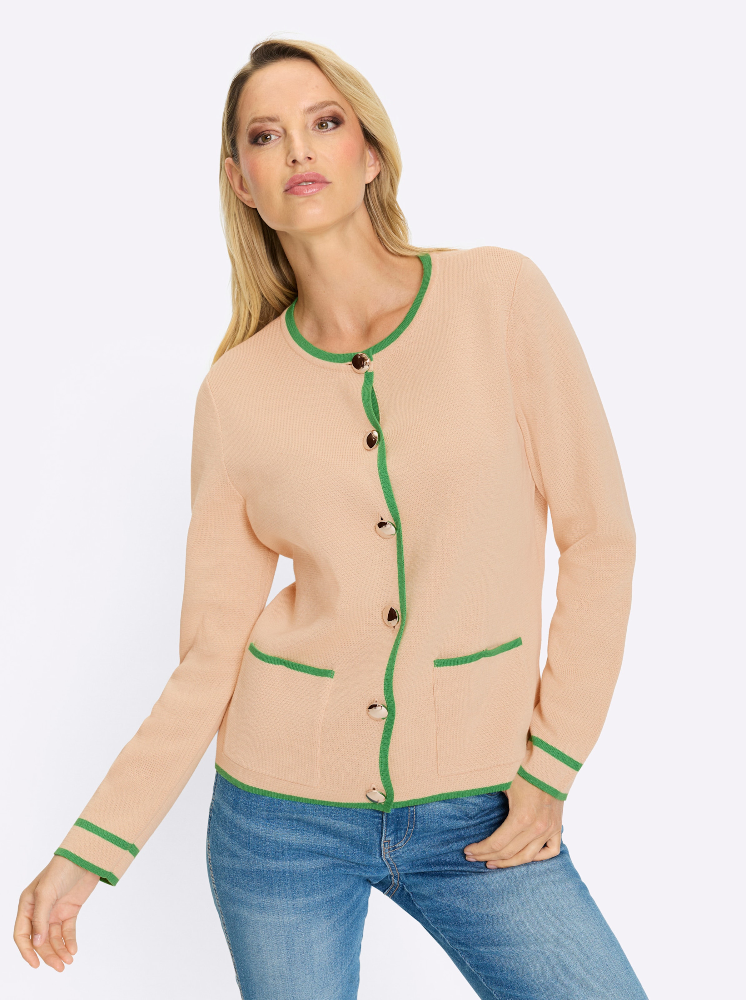 Feinstrickjacke