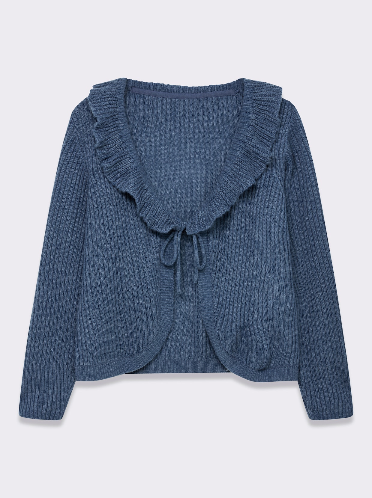 sheego by Joe Browns Strickjacke - jeansblau-meliert