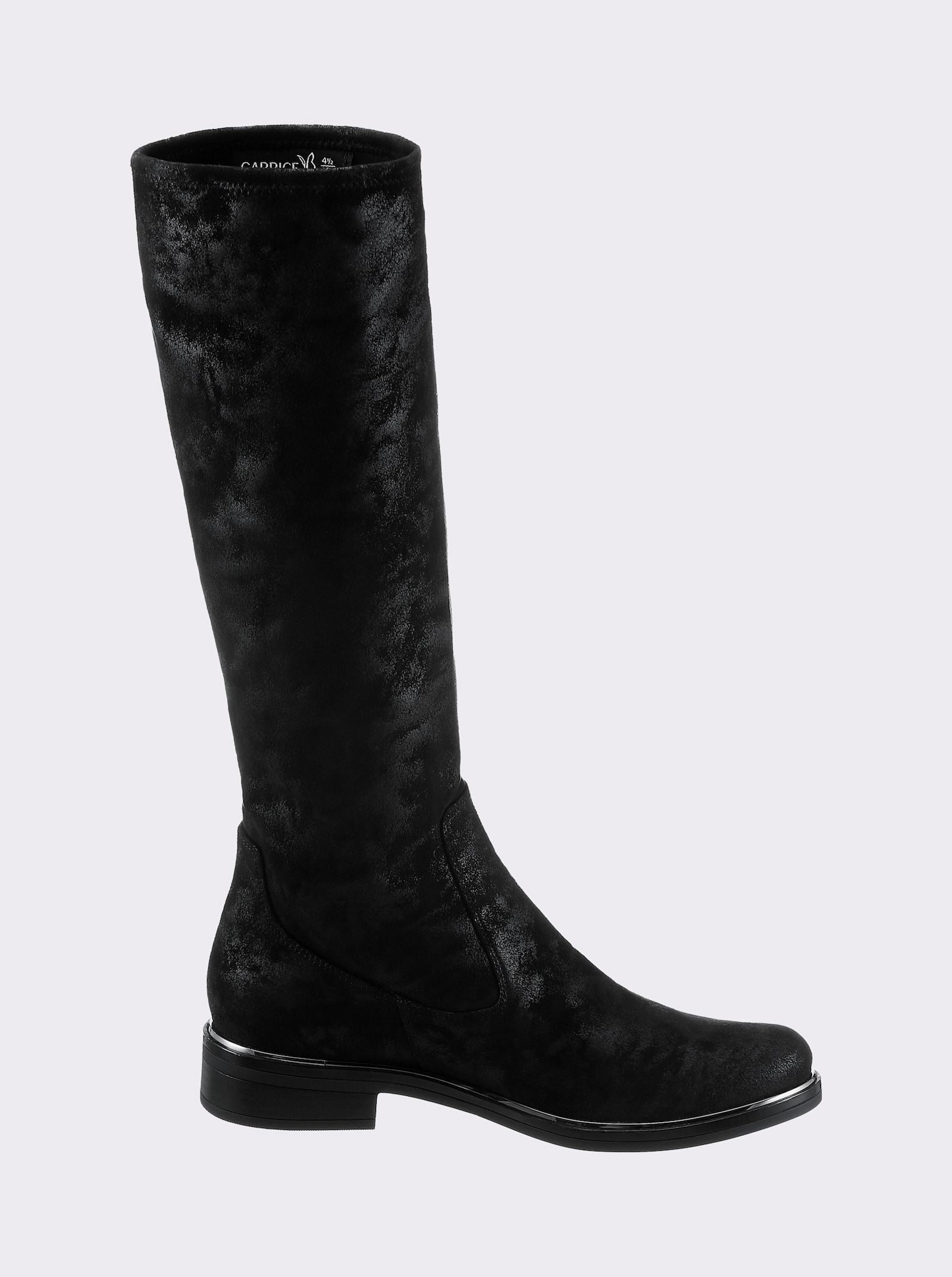 Caprice Stiefel in Schlupfform mit Stretch-Einsatz - schwarz