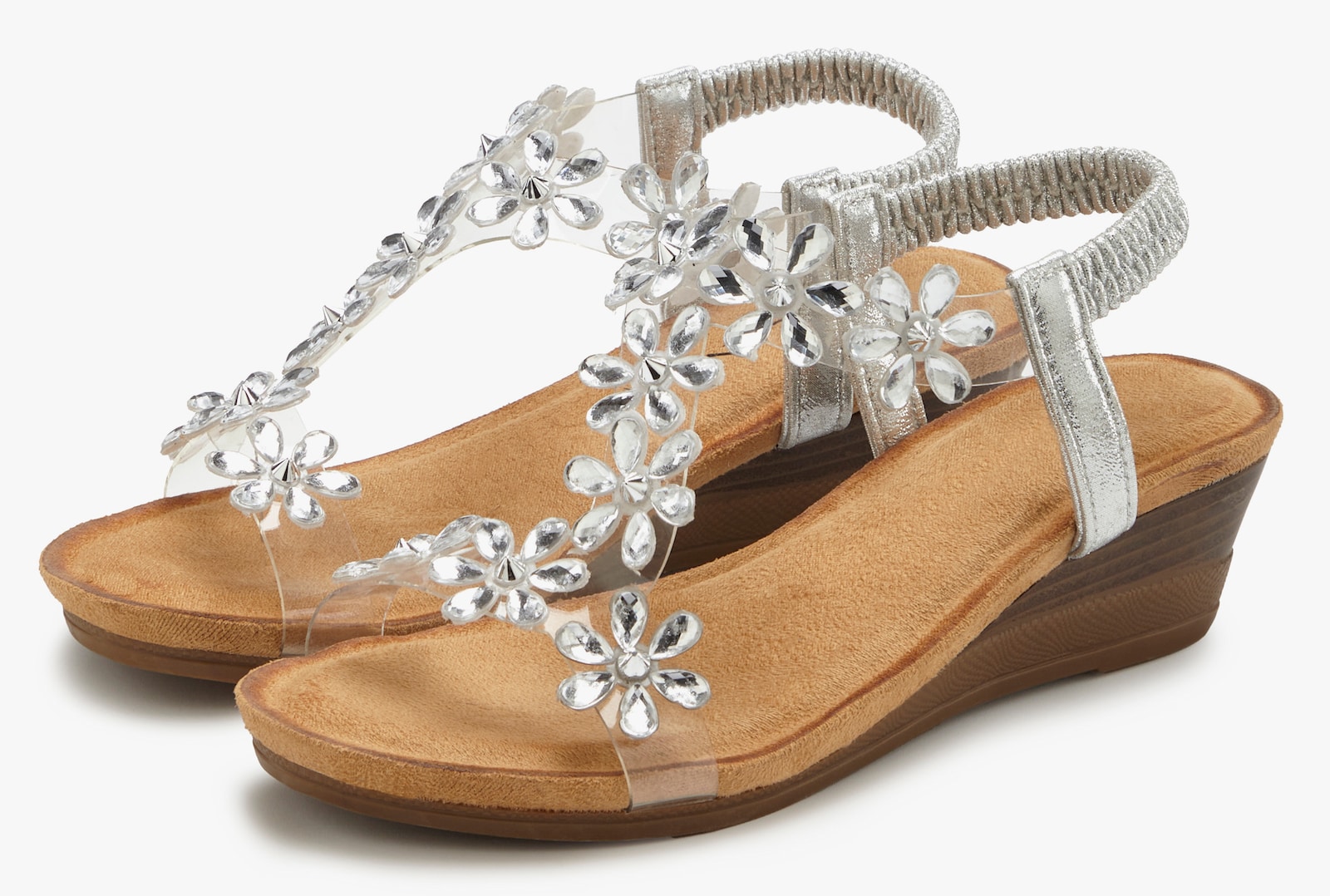 LASCANA Sandalette - silberfarben