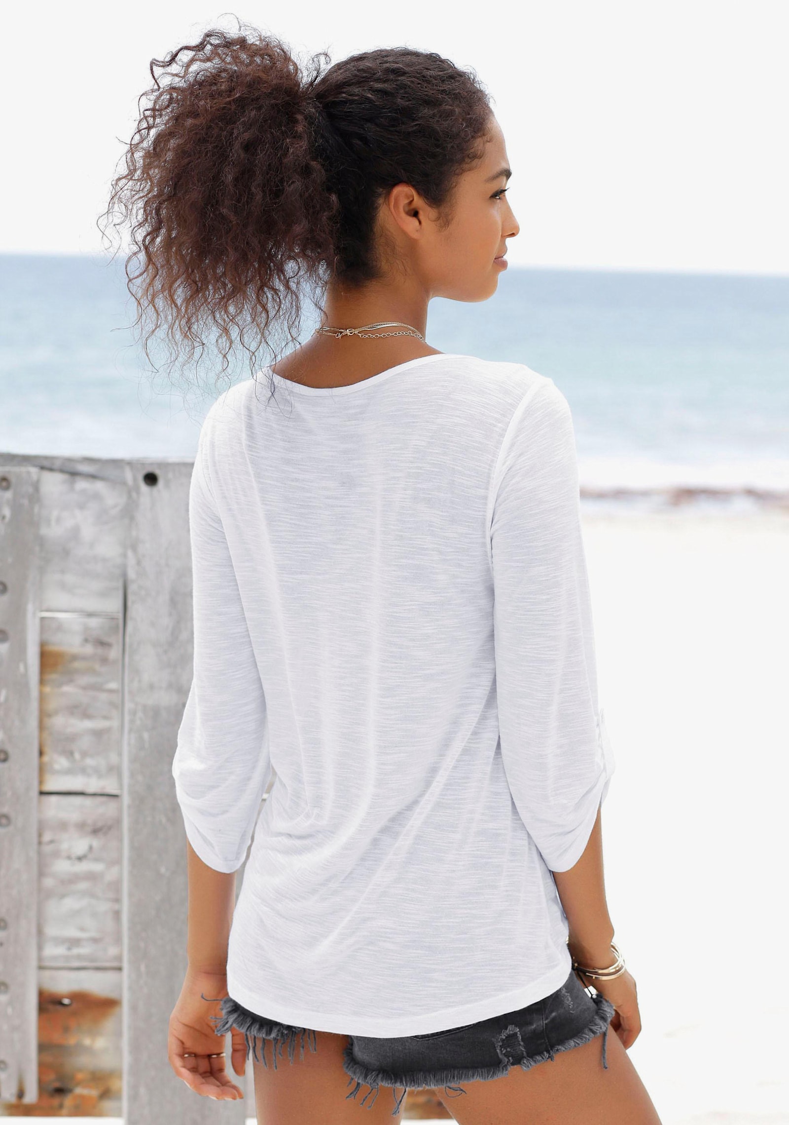 Buffalo T-shirt de plage - blanc