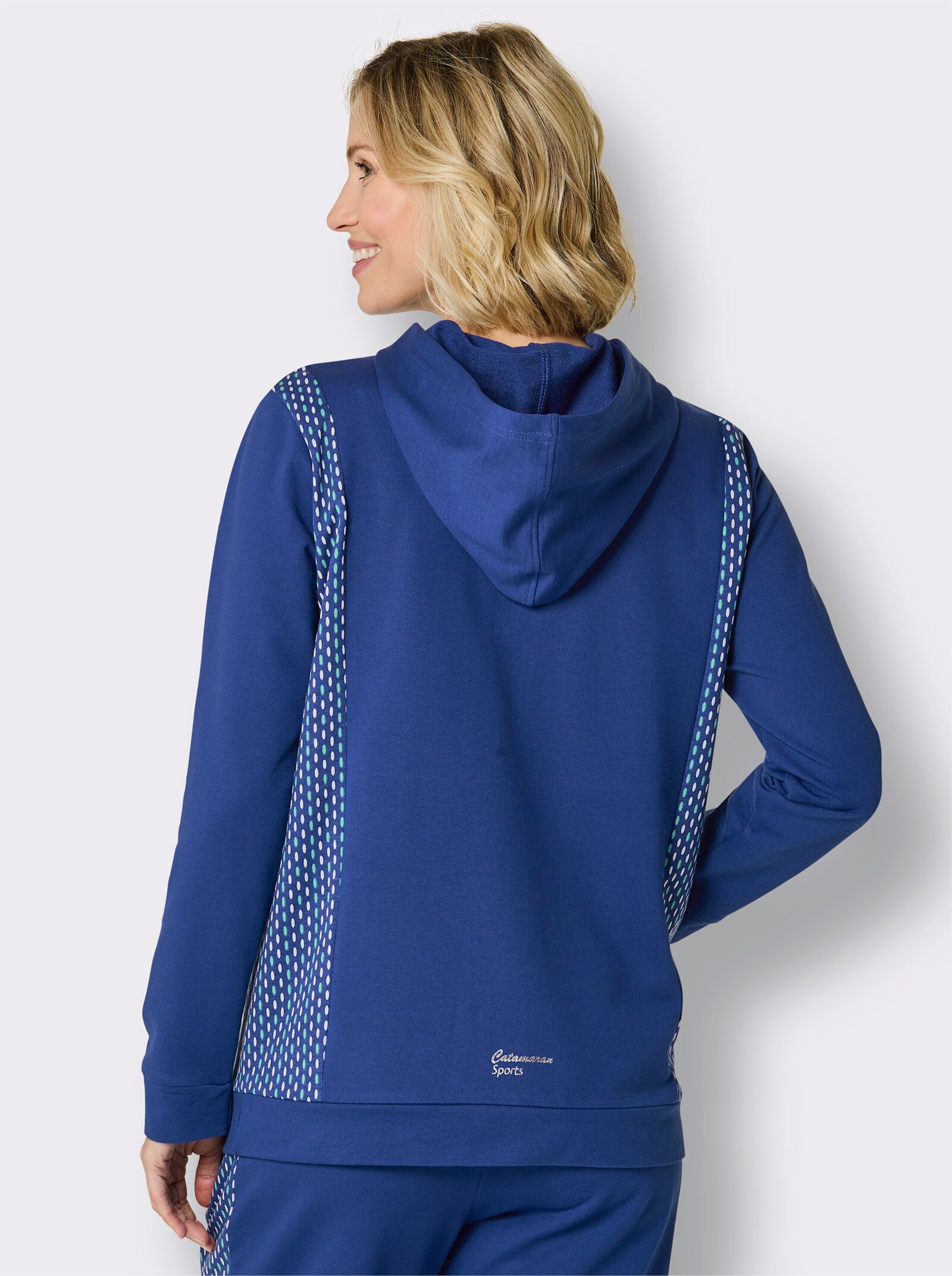 Catamaran Sports Sweatjacke mit Schriftzug hinten - royalblau