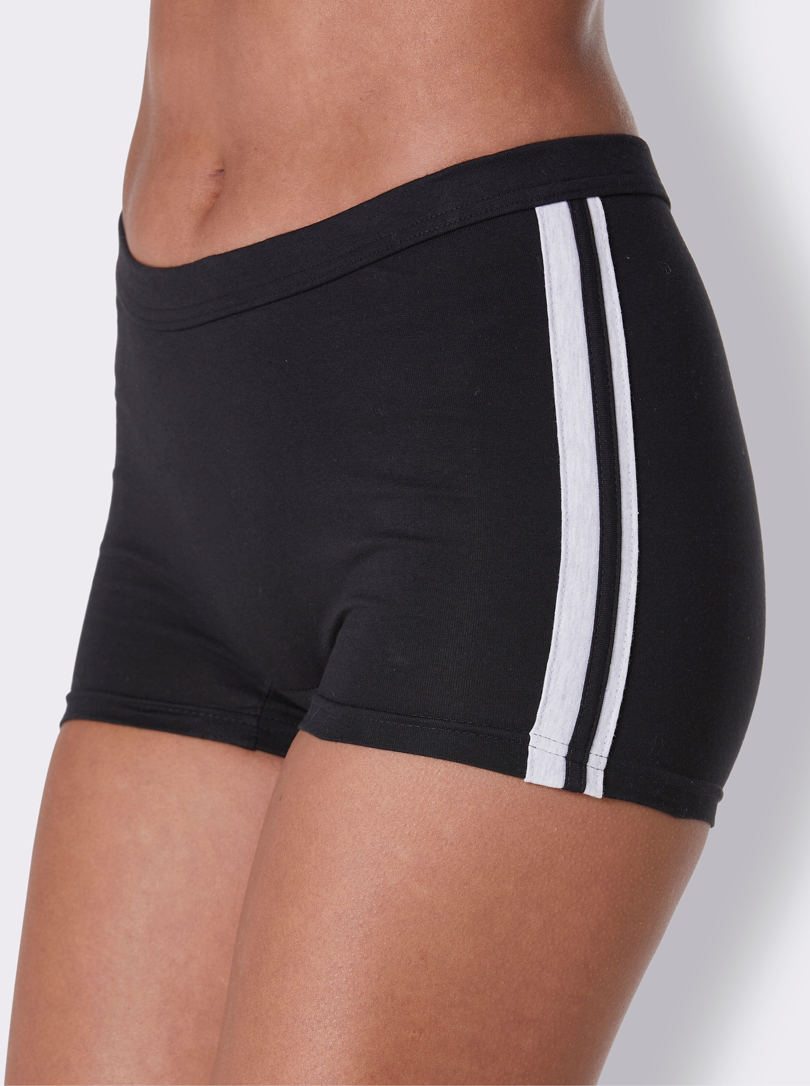 wäschepur Longpanty im Vorteilspack - schwarz