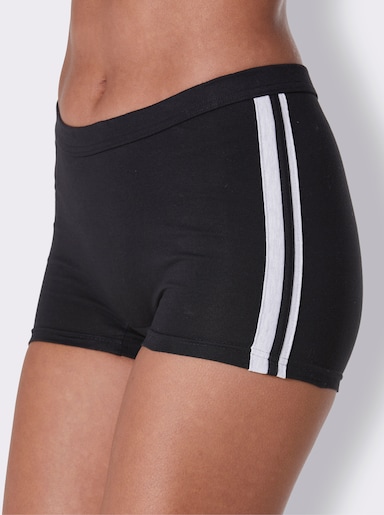 wäschepur Longpanty im Vorteilspack - schwarz