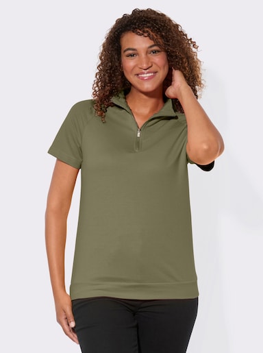 Sweatshirt mit überschnittenen Schultern - khaki
